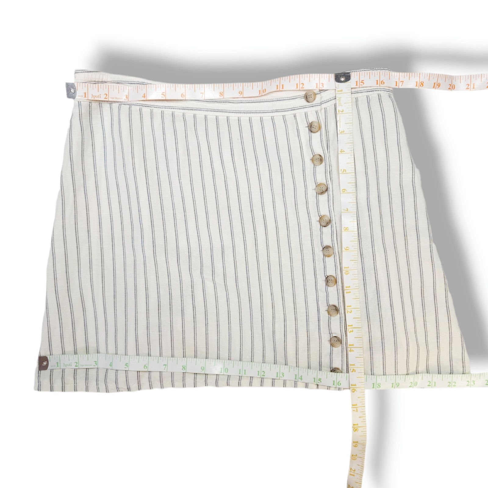 Madewell Madewell Button Front High Waist Linen Blend Mini Skirt 14 Size 36" / US 14 / IT 50 - 5 Thumbnail