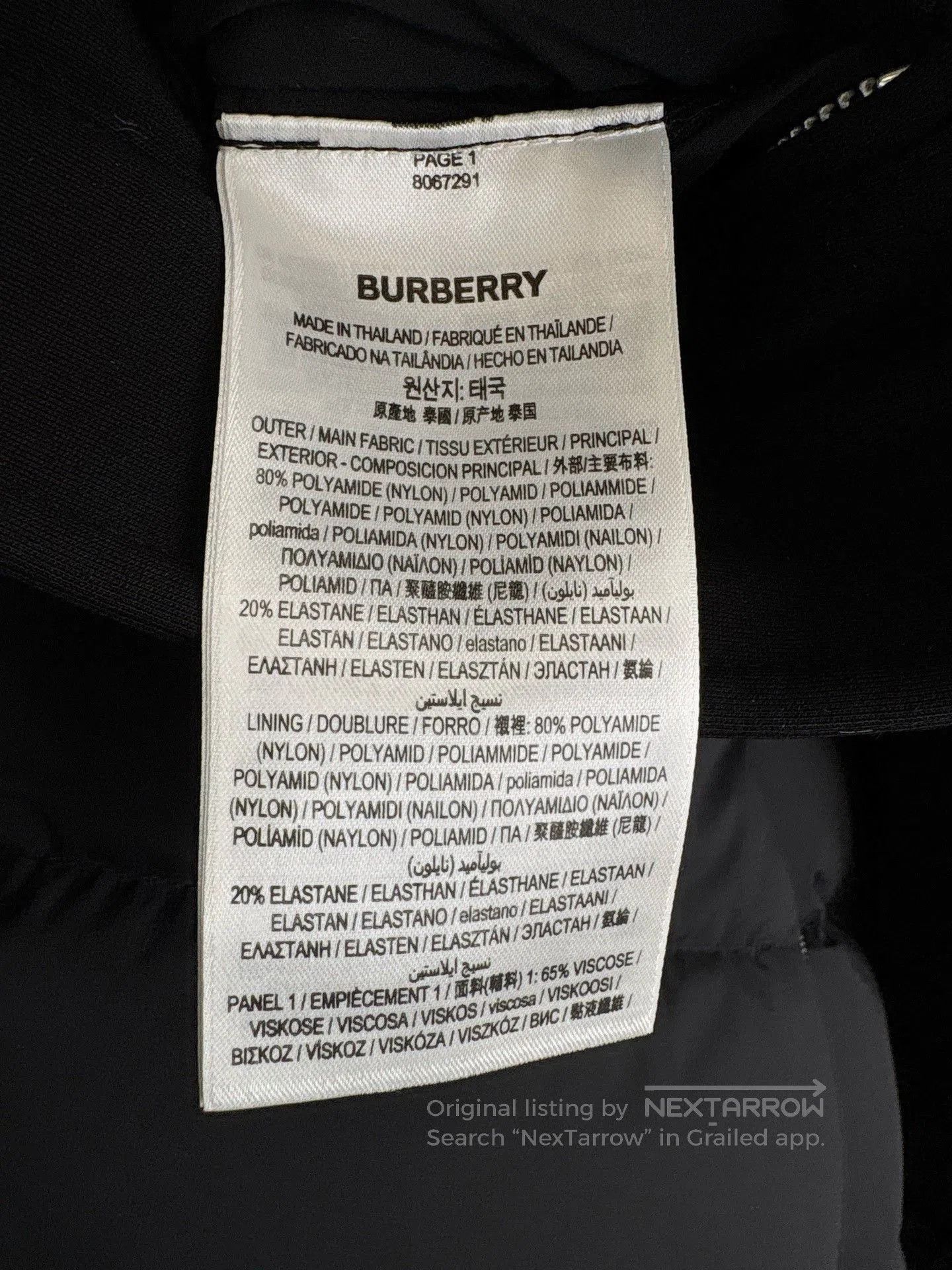 Burberry Burberry Black Down Jacket XL. Size US XL / EU 56 / 4 - 5 Thumbnail