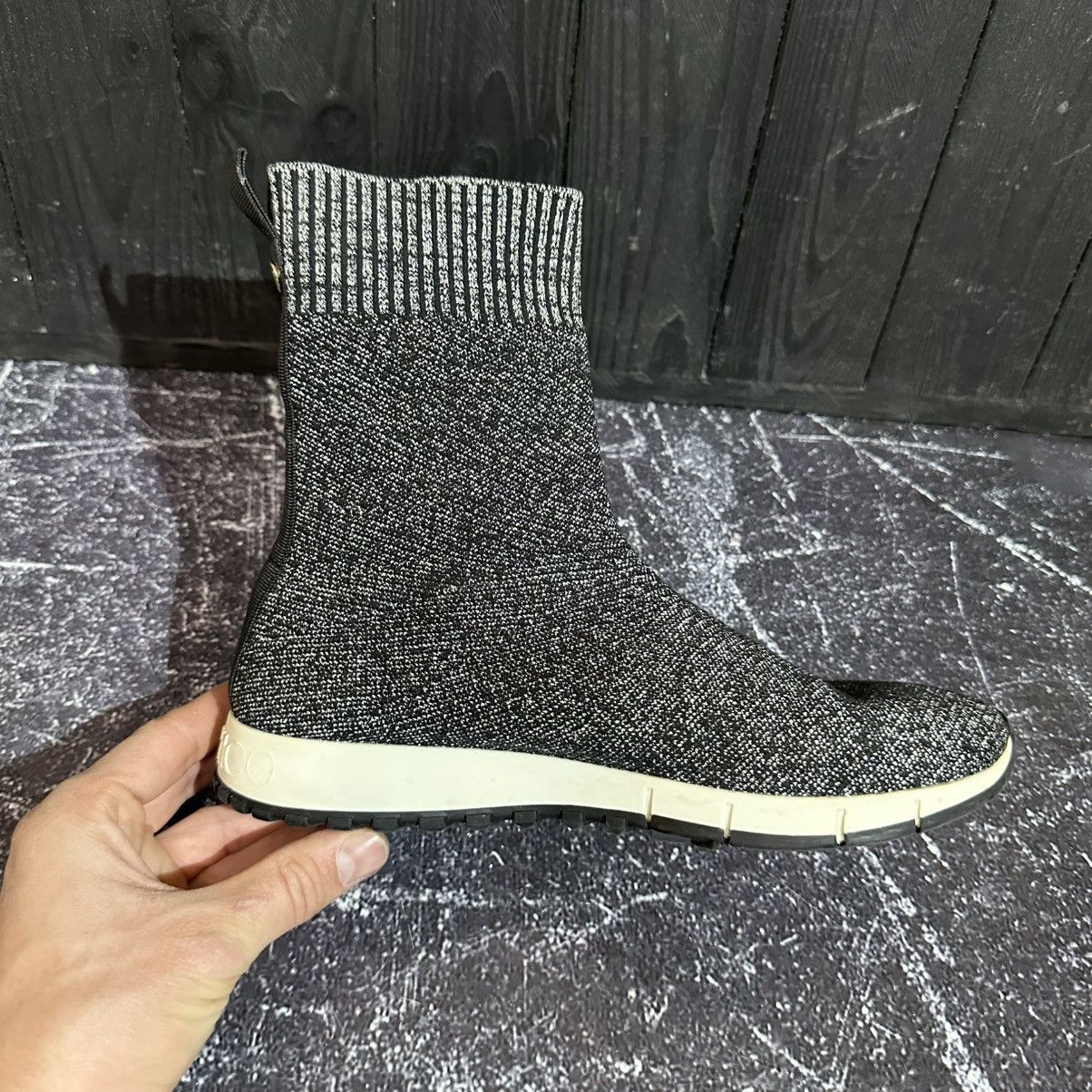 Jimmy Choo Jimmy Choo Norway Knit & Lurex Mid High Trainers Size 38 Size US 8 / IT 38 - 11 Thumbnail