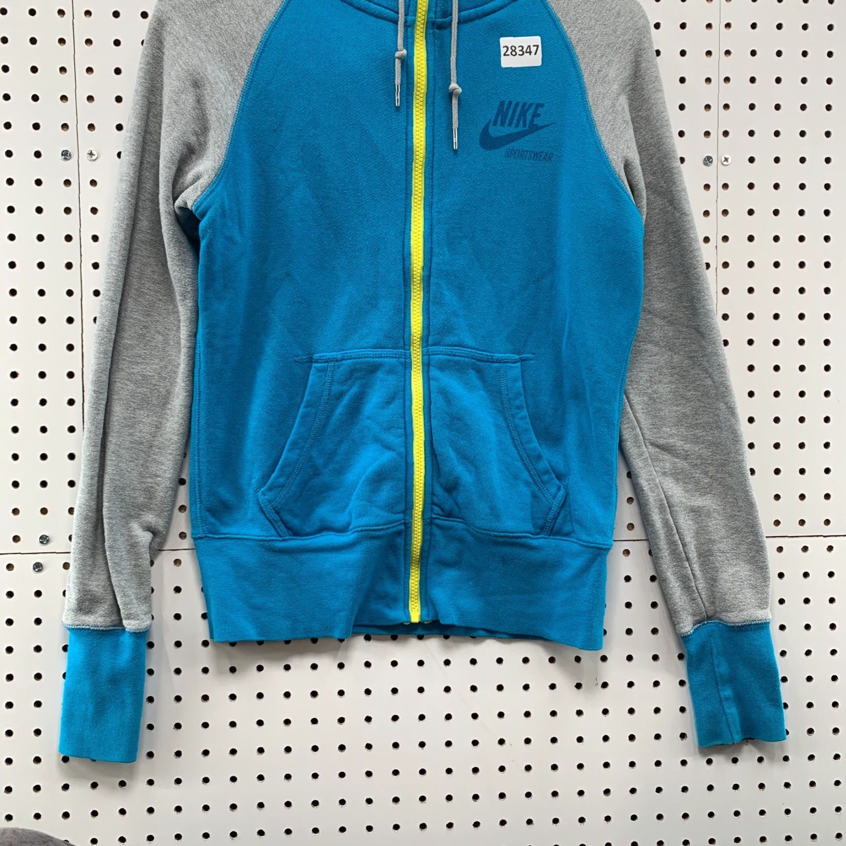 Nike VINTAGE Nike Sportwear Hoodie Full Zip Sweatshirt Blue Womens Medium Size M / US 6-8 / IT 42-44 - 6 Thumbnail