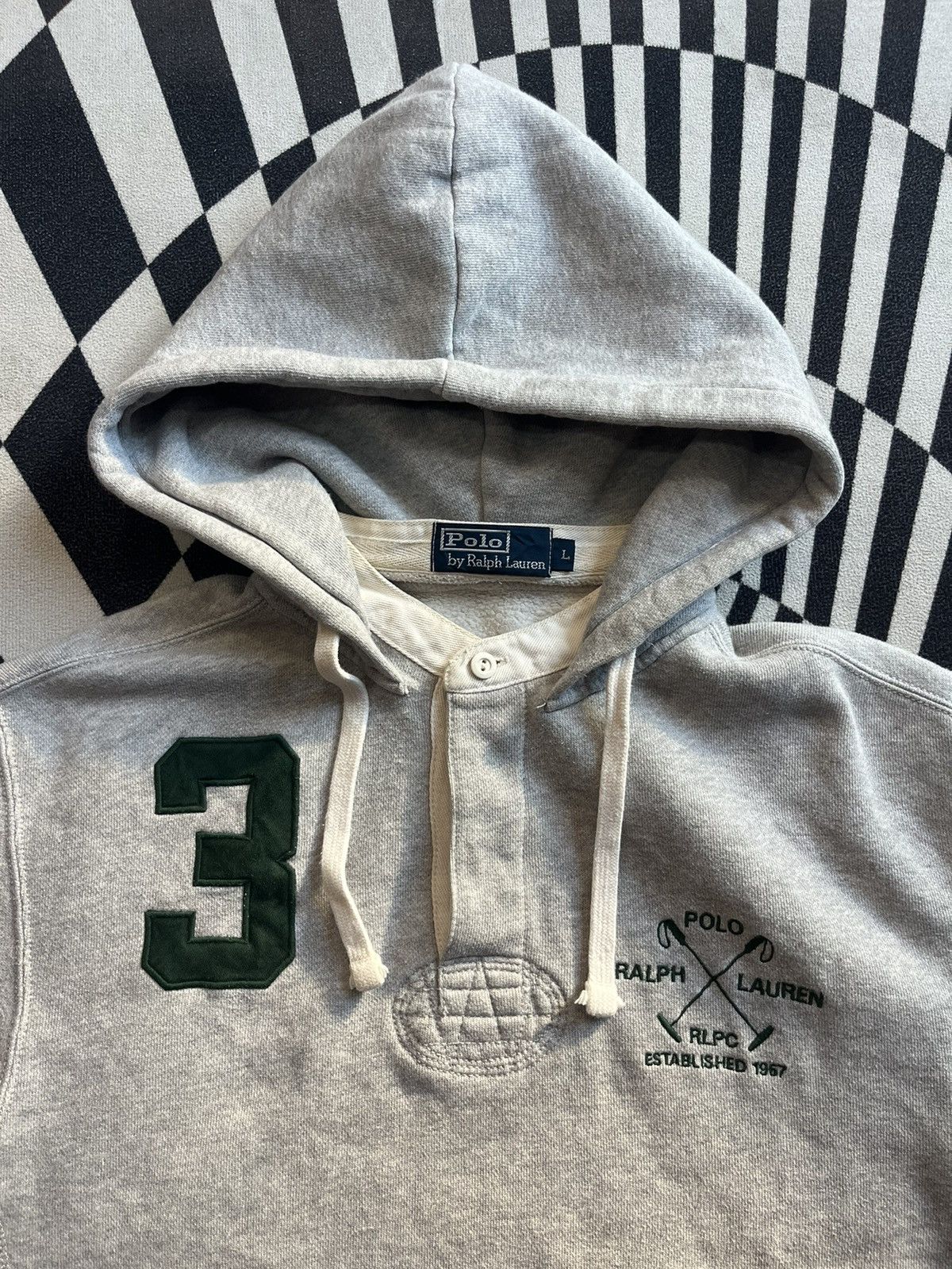 Polo Ralph Lauren Vintage POLO Ralph Lauren RLPC No.3 Hoodie Shirt Size US L / EU 52-54 / 3 - 3 Thumbnail