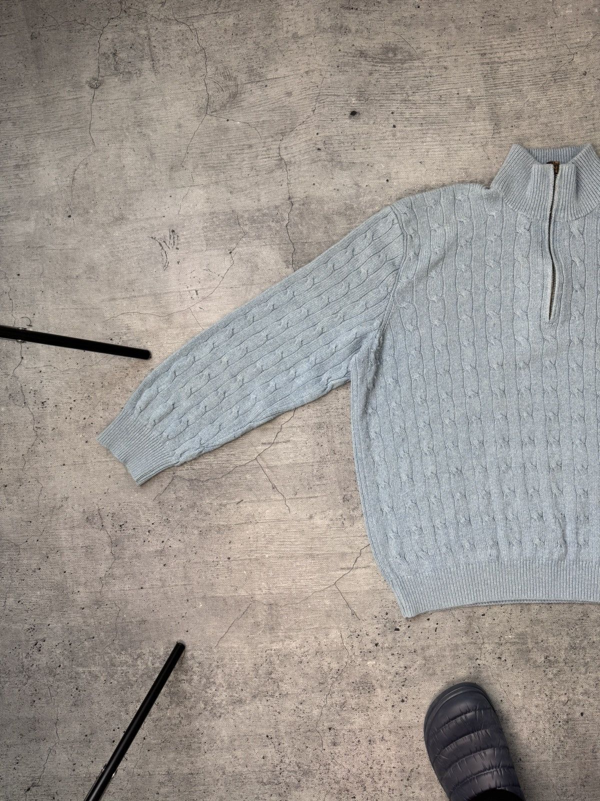 Polo Ralph Lauren Vintage 90S Polo Ralph Lauren PRL Knited 1/3 Zip Sweater Size US L / EU 52-54 / 3 - 7 Thumbnail