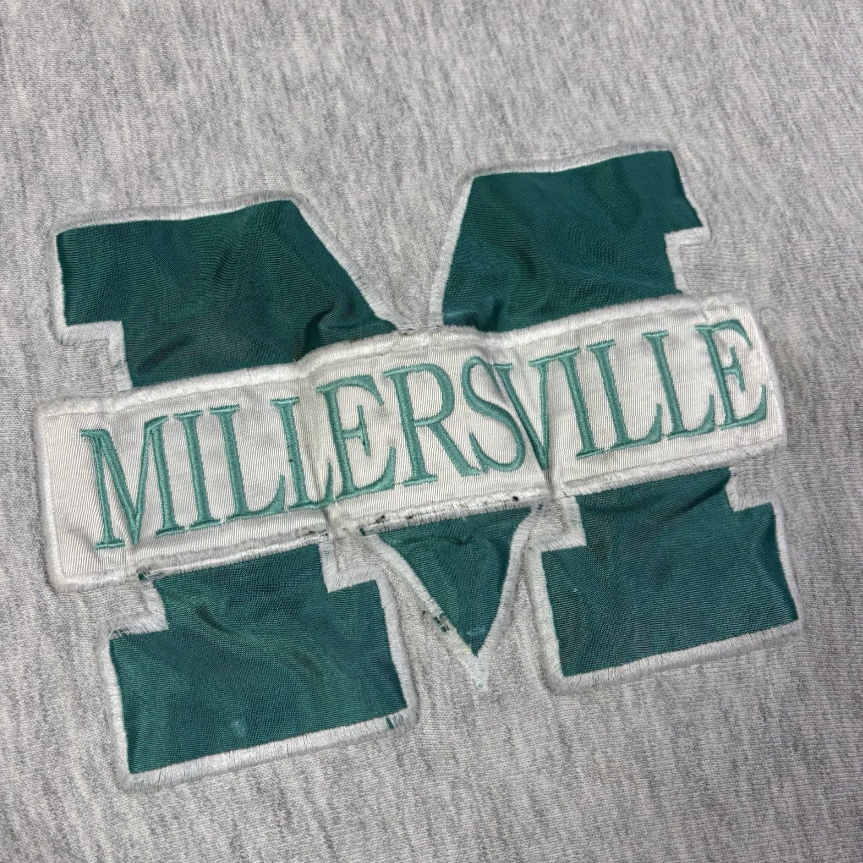 Vintage VINTAGE Millersville University Reverse Weave Pullover Sweatshirt M Gray 90s University Embroidered Logo Pullover Sweatshirt Men Cotton Knit Size US M / EU 48-50 / 2 - 5 Thumbnail