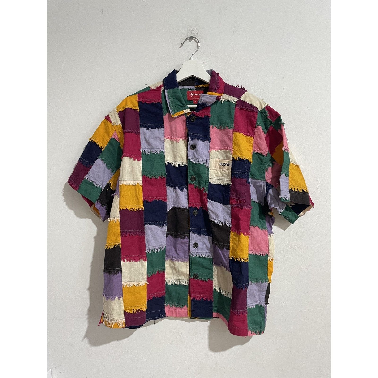 Clothing Supreme Patchwork Shirt Fw20 Supreme Patchwork Oxford