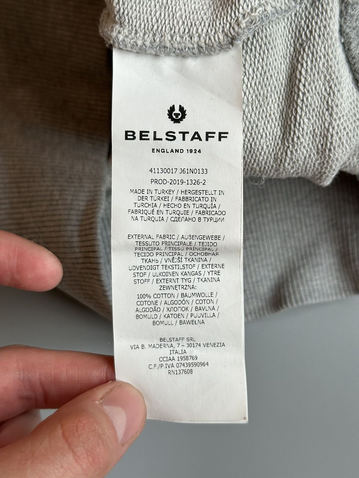 Belstaff Belstaff Hoodie Motorcycle England Gray Size 3XL True Large Size US L / EU 52-54 / 3 - 7 Thumbnail