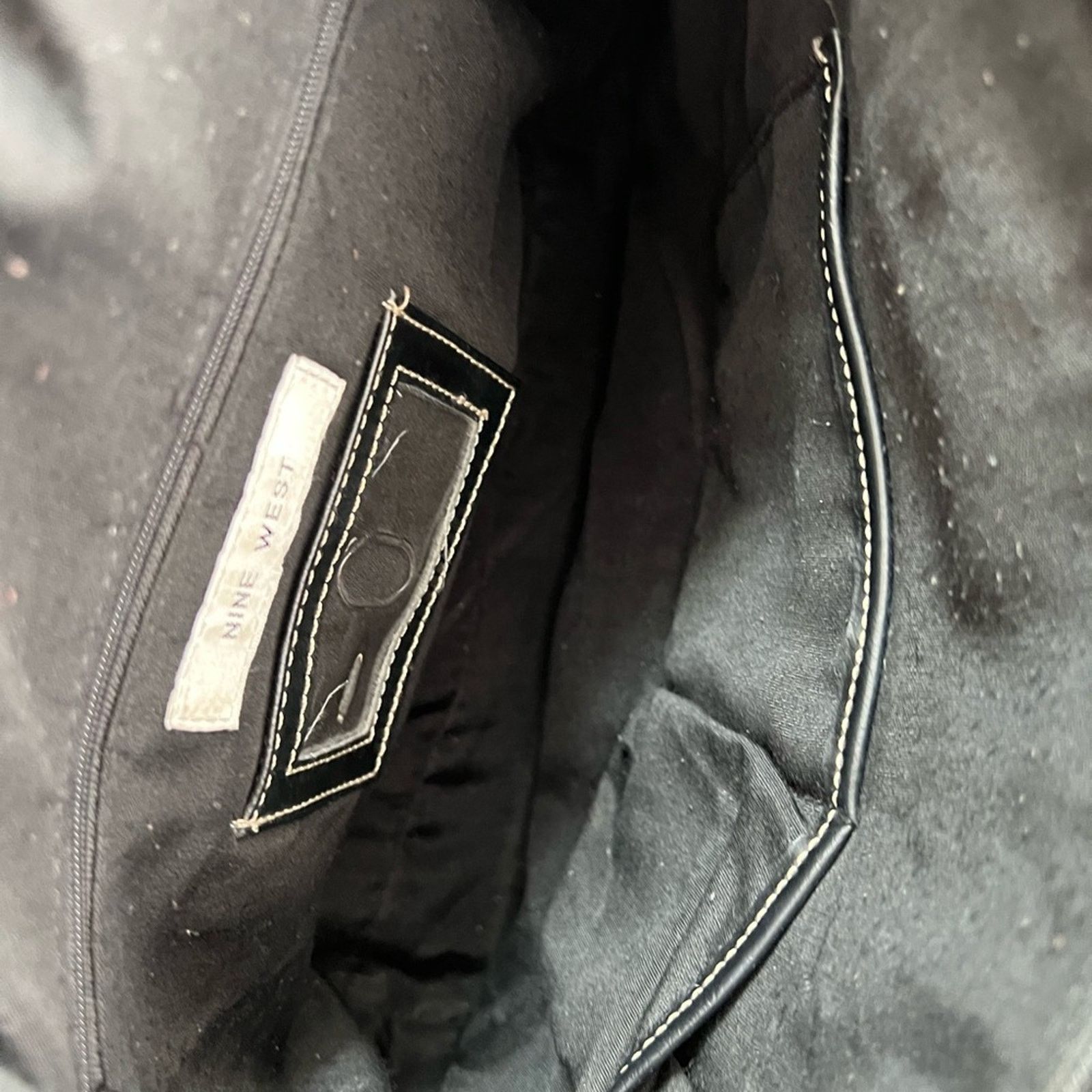 Nine West Y2K Nine West Shoulder Bag Purse Mod Geometric Black Taupe Size ONE SIZE - 5 Thumbnail