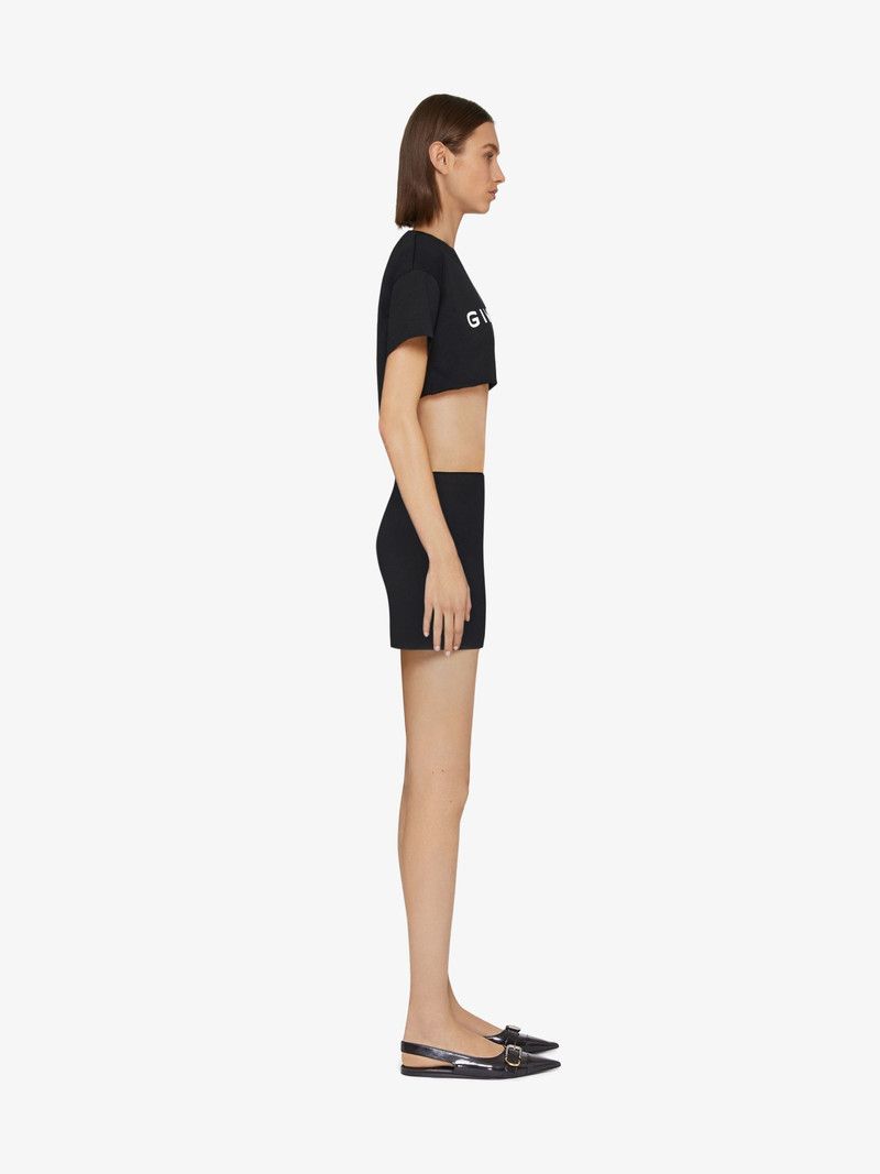Givenchy o1w1db10326 Cropped T-Shirt in Black Size L / US 10 / IT 46 - 3 Thumbnail