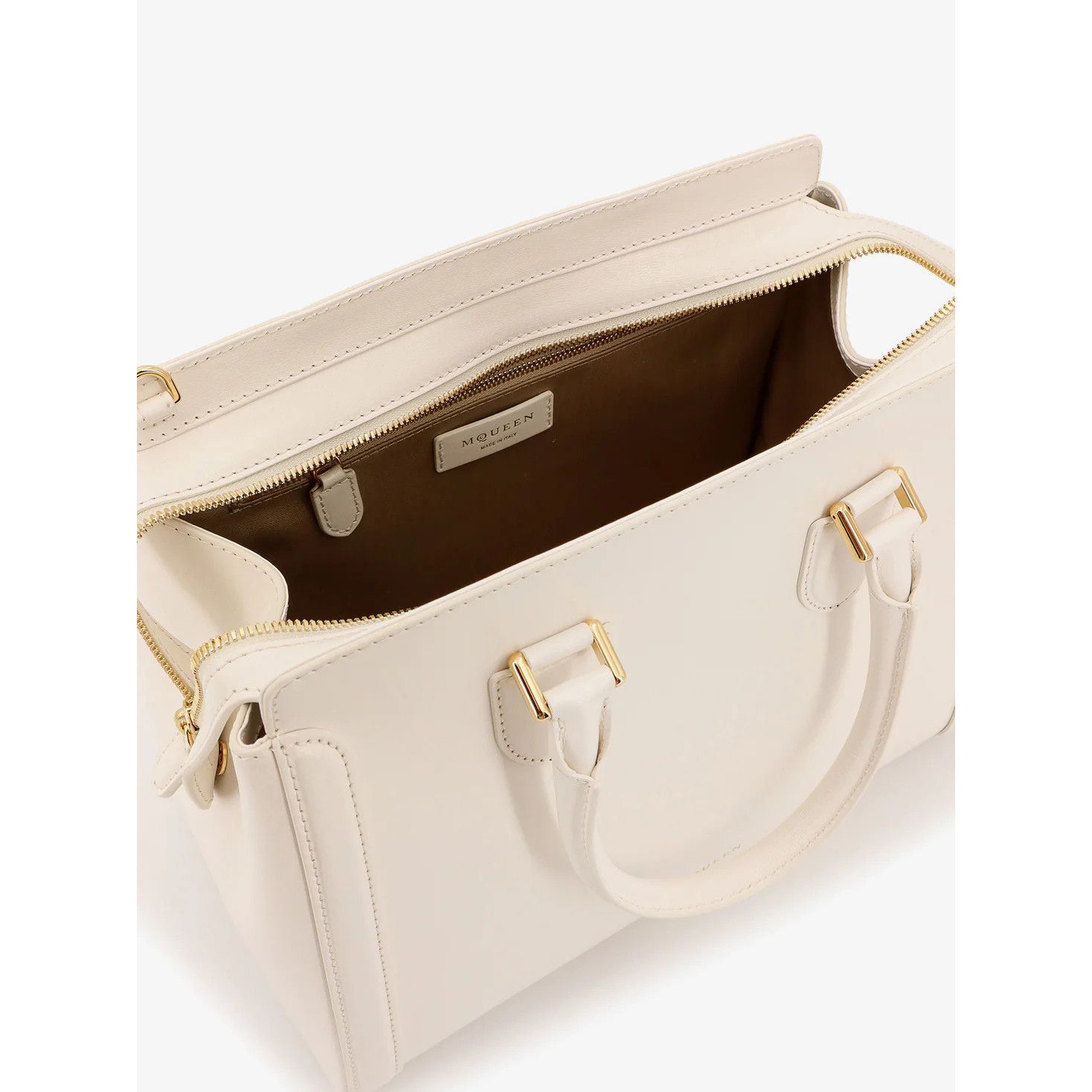 Alexander McQueen ALEXANDER MCQUEEN Birdee Large White Leather Top Handle Bag Size ONE SIZE - 4 Thumbnail