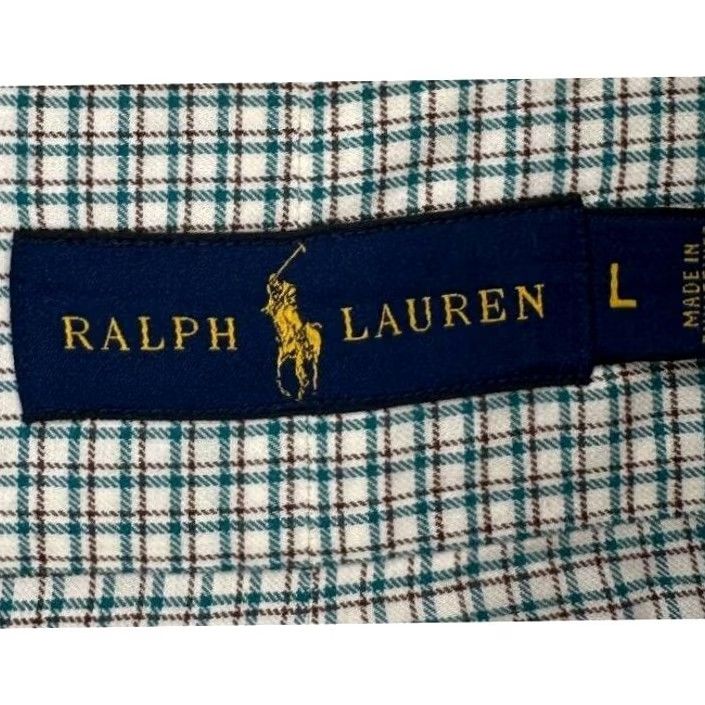 Ralph Lauren Ralph Lauren Shirt Mens Large Teal Checkered Plaid Pony Button Down Long Sleeve Size US L / EU 52-54 / 3 - 5 Thumbnail