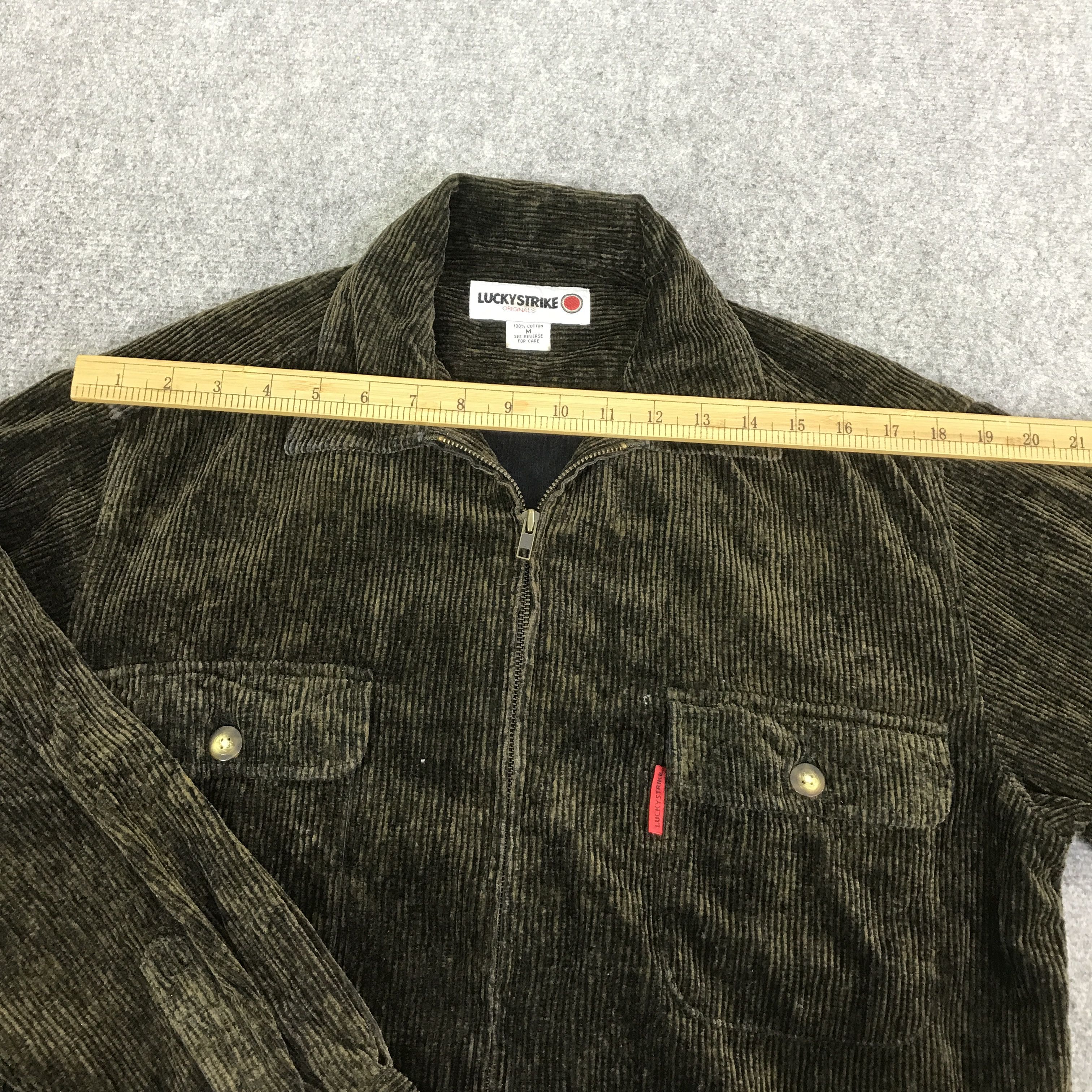 Japanese Brand LUCKY STRIKE CORDUROY ZIP JACKET K113B4 Size US L / EU 52-54 / 3 - 5 Thumbnail