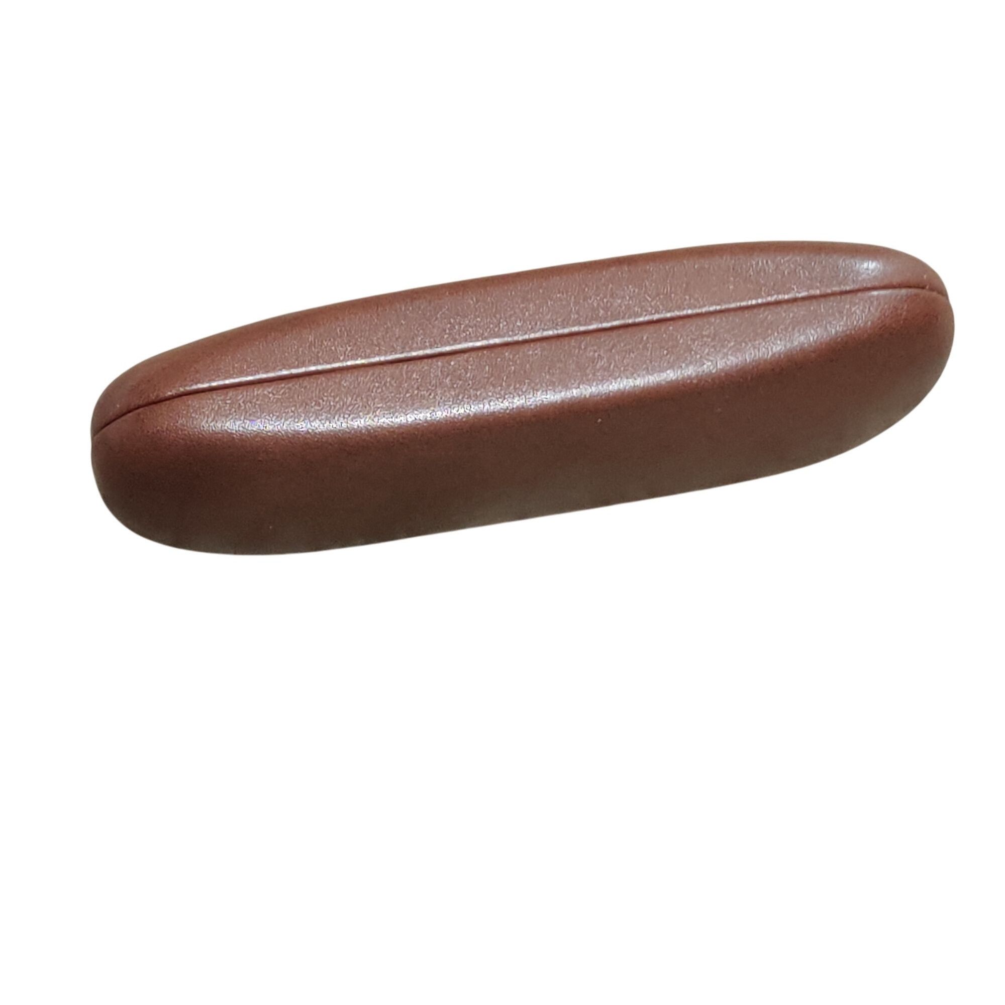 Other Brown Eyeglass Case Structured Clamshell Hard Shell Glasses Size ONE SIZE - 4 Thumbnail