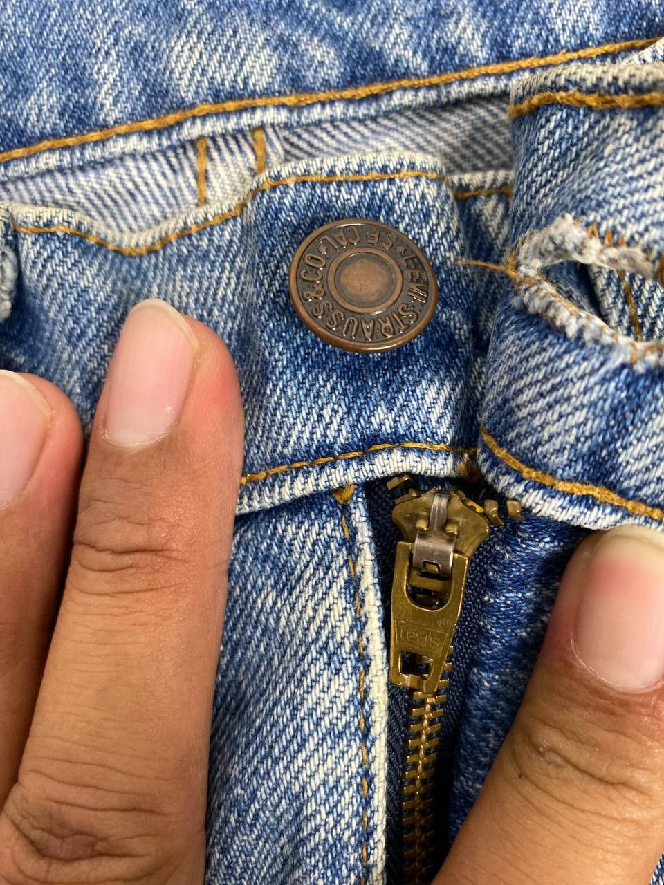 Levi's vintage levis 505 regular fit denim nice design Size US 32 / EU 48 - 10 Thumbnail