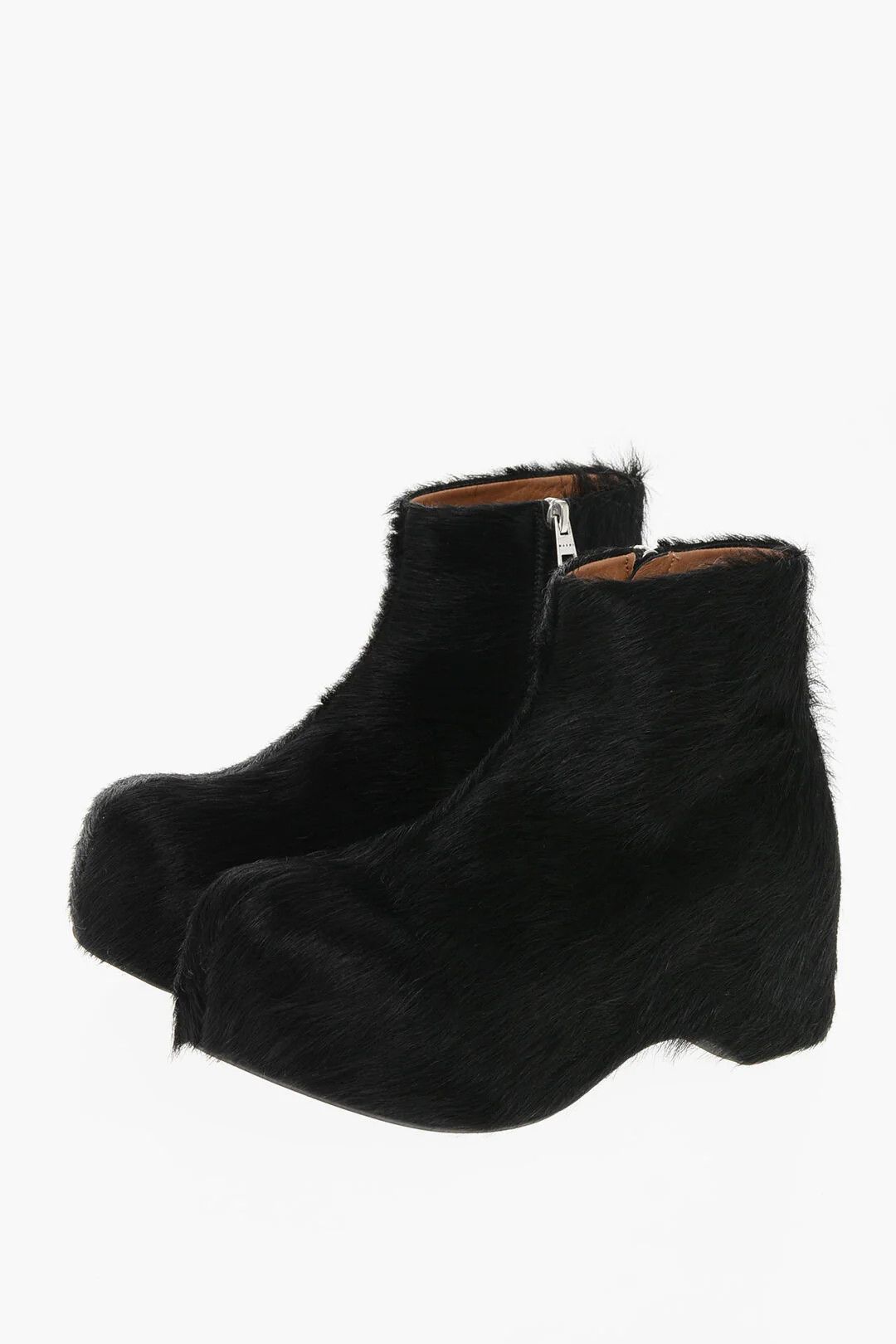 Marni og1mm0326 Fur Ankle Boots in Black Size US 6 / IT 36 - 3 Thumbnail