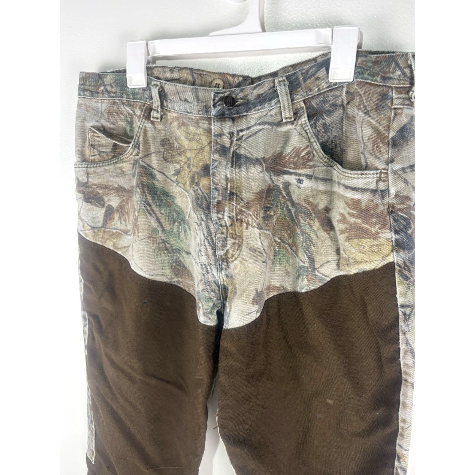 Wrangler VINTAGE Wrangler ProGear Pants Men 36x31 Camo/Brown Canvas Carpenter Workwear 5-Pocket Mens Size US 36 / EU 52 - 2 Thumbnail