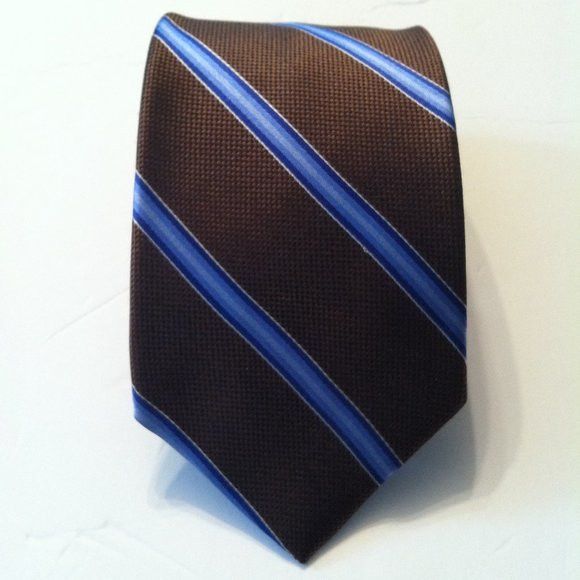 Brooks Brothers BROOKS BROTHERS MENS NEW BROWN 100%SILK TIE WIDTH: 3 1/2" Size ONE SIZE - 2 Thumbnail