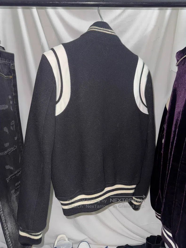 Saint Laurent Paris Saint Laurent Paris Black and White Baseball Jacket Size XS / US 0-2 / IT 36-38 - 5 Thumbnail