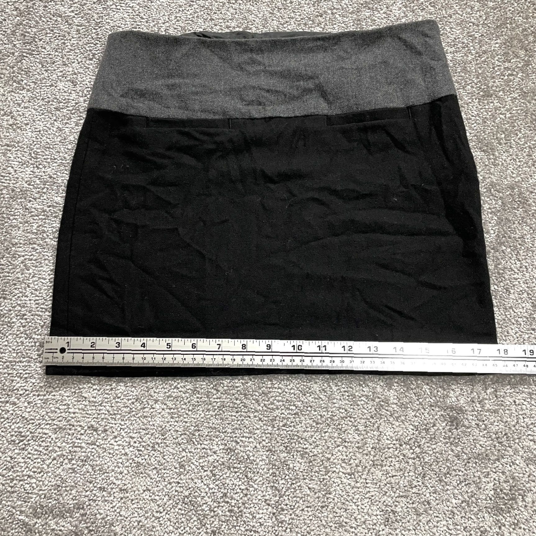 Gap Women\'s Skirt 0 Black Pencil Straight Mini Two Tone Zip Size 0 Short Black Womens Gap Skirt