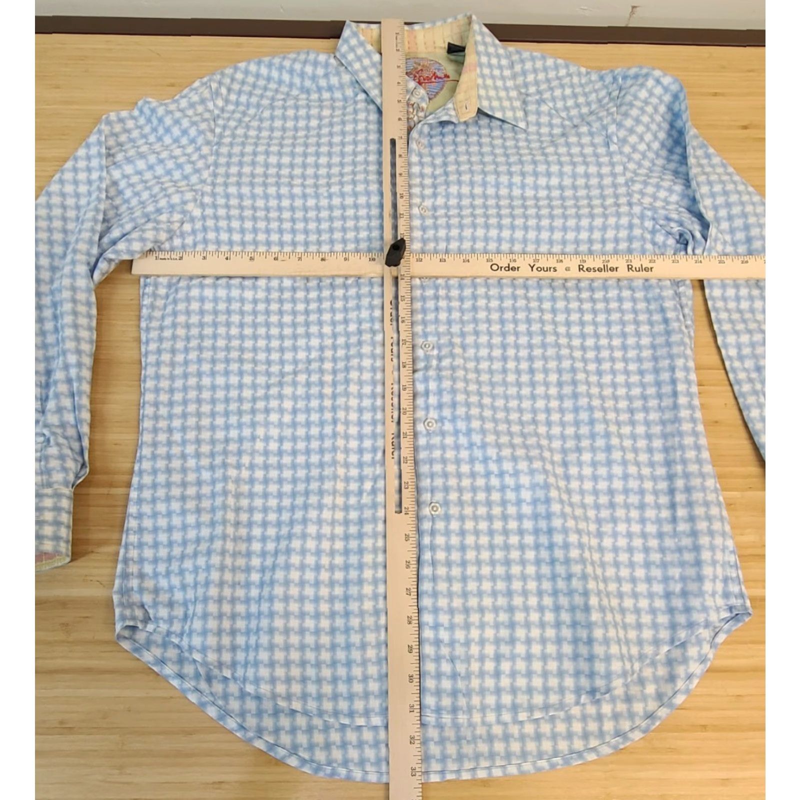 Robert Graham Robert Graham Gingham Plaid Blue White Long Sleeve Button-Up Shirt Size US L / EU 52-54 / 3 - 7 Thumbnail