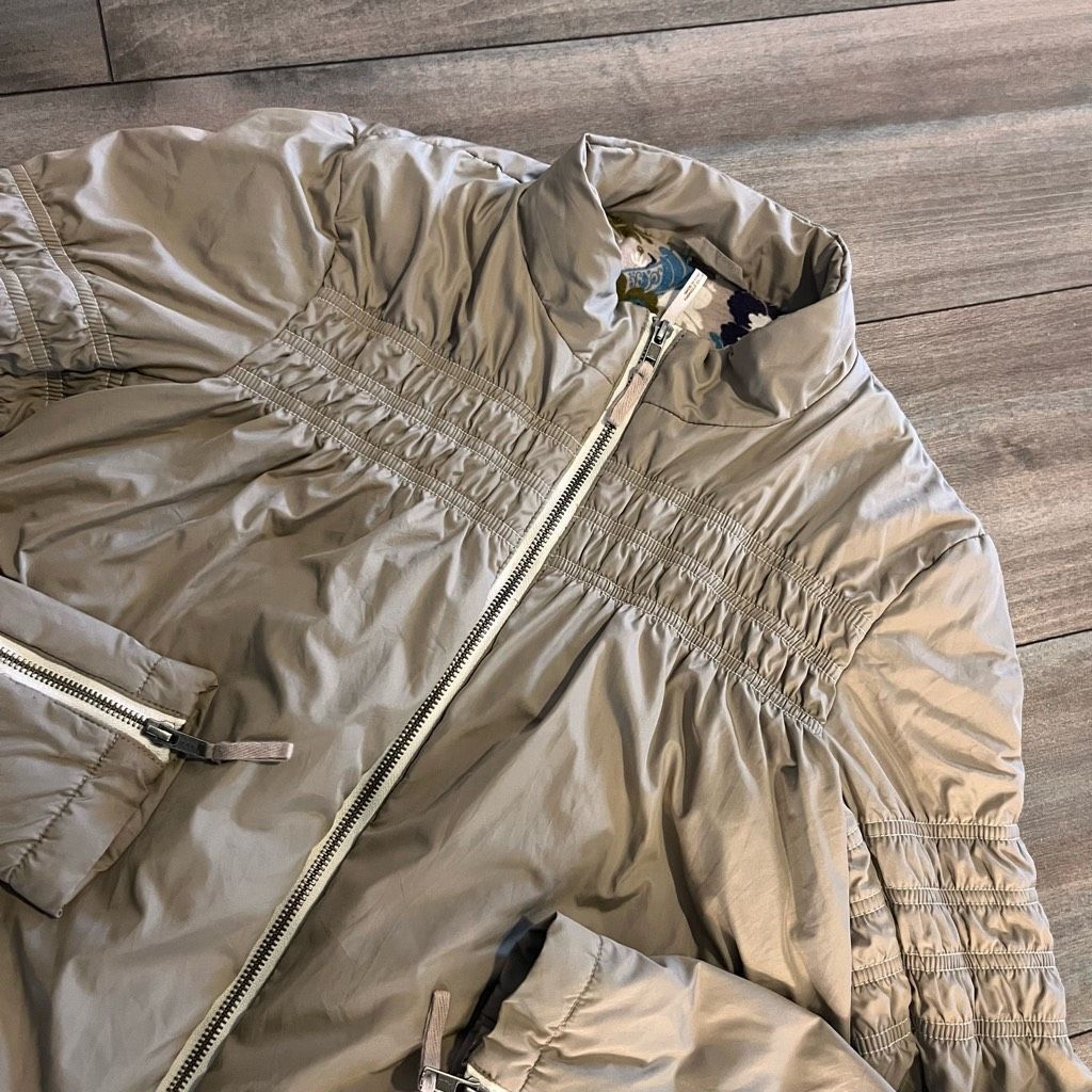 Free People Free People Tan Nylon Casual Full Zip Jacket Women Small Size S / US 4 / IT 40 - 2 Thumbnail