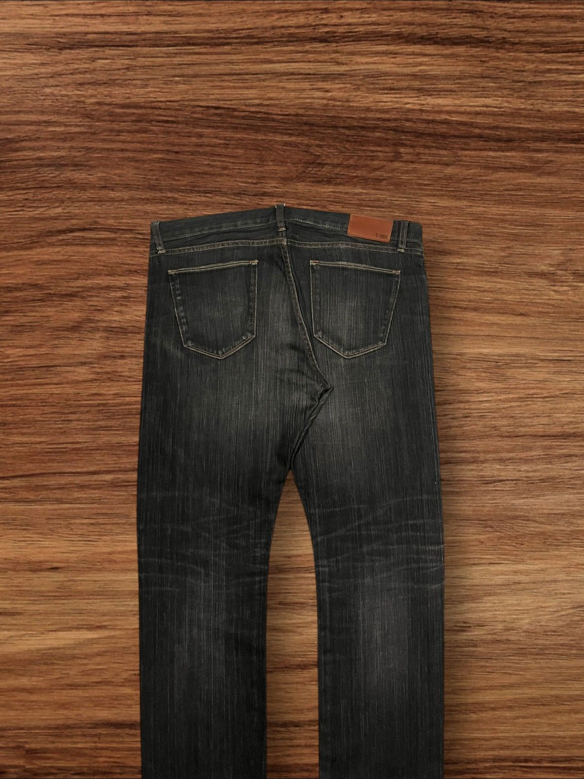 Japanese Brand × KMRii × Le Grande Bleu (L.G.B.) ⚡️Insane 90s⚡️Japan Uniqlo Black Wash Slim Fit Straight Jeans Size US 37 - 5 Thumbnail