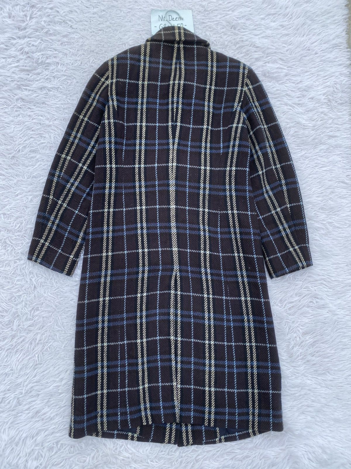 Burberry Rare Vintage Burberry Wool Checkered Long Coat/ Jacket Size 34R - 19 Thumbnail