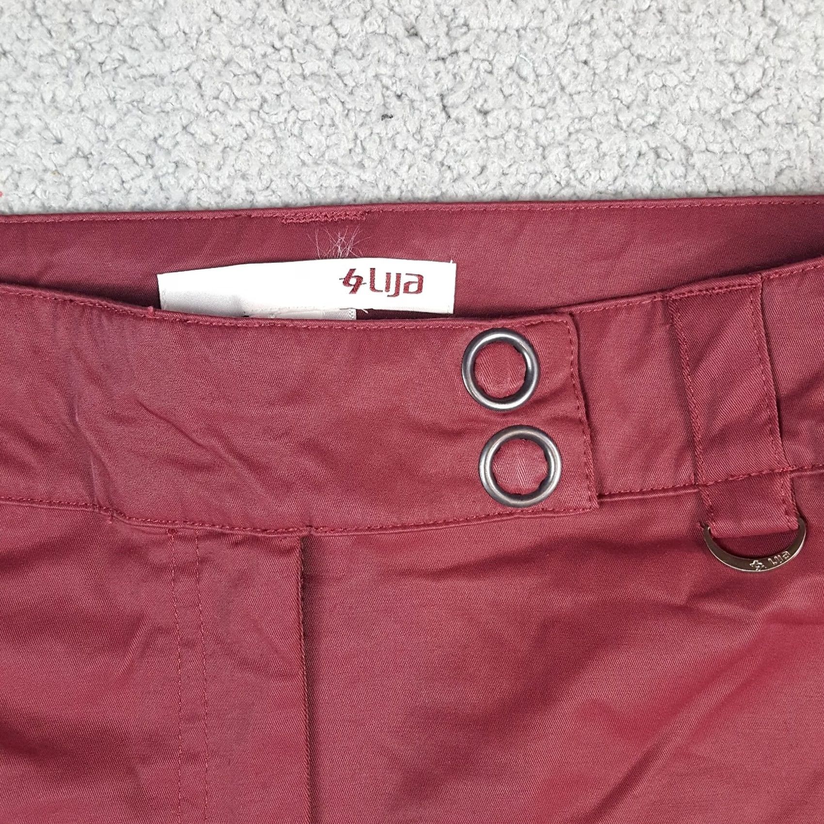 Vintage VINTAGE Y2K Preppy Maroon Stretch Zip Pocket Women's Size 10 Straight Leg Pants Size 32" / US 10 / IT 46 - 4 Thumbnail