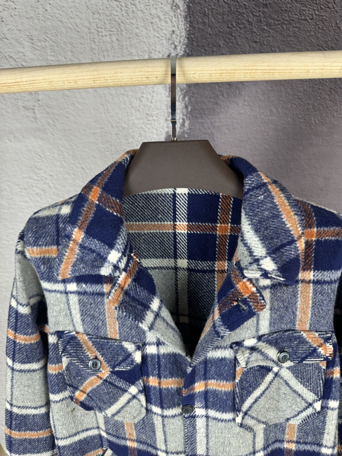 Flannel × Fox Brothers × Vintage Cecil Fox vintage 90s heavy flannel checkered shirt Size US L / EU 52-54 / 3 - 6 Thumbnail