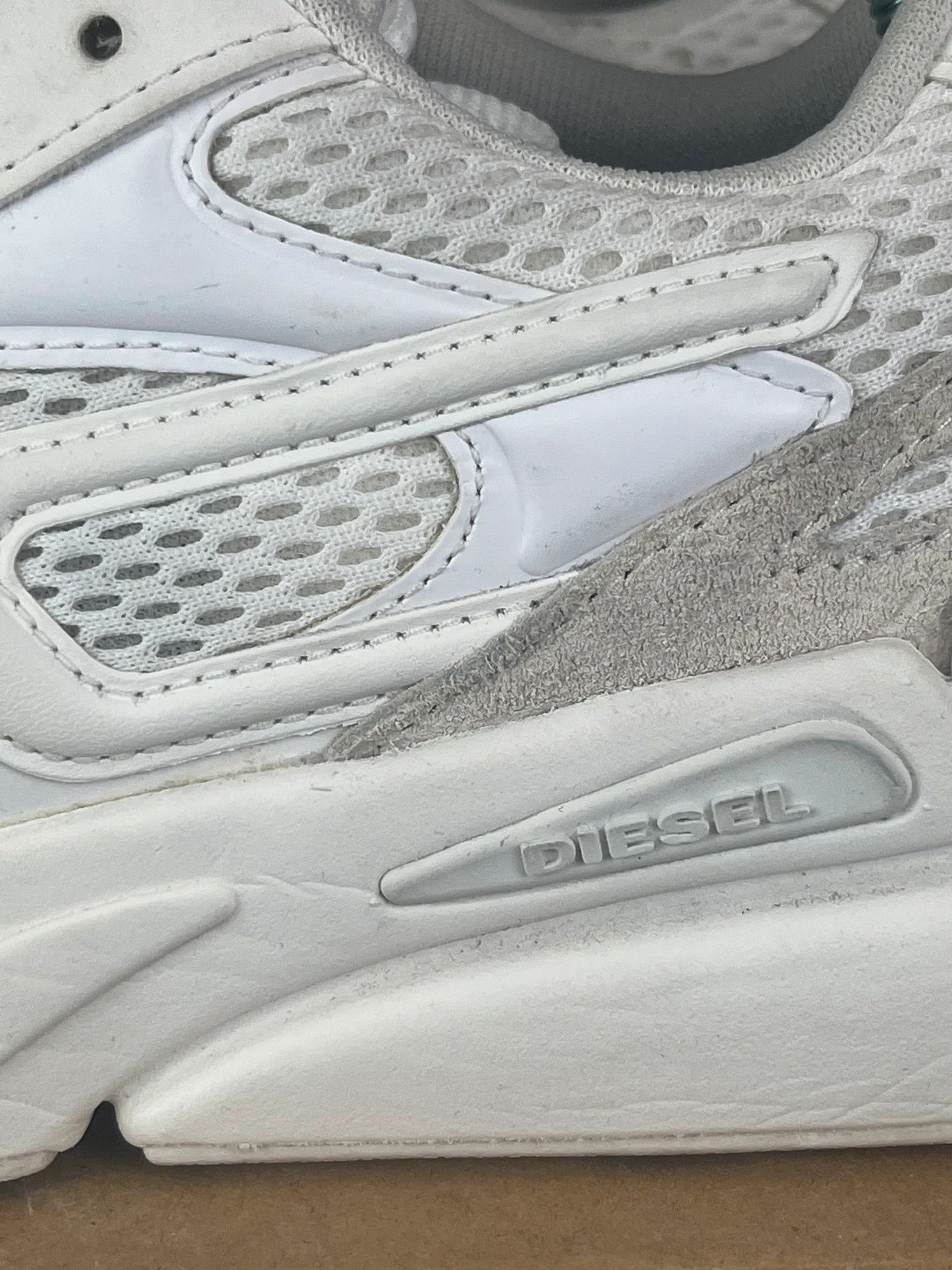 Diesel Diesel white sneakers minimalist mesh suede vintage Size US 7 / IT 37 - 3 Thumbnail