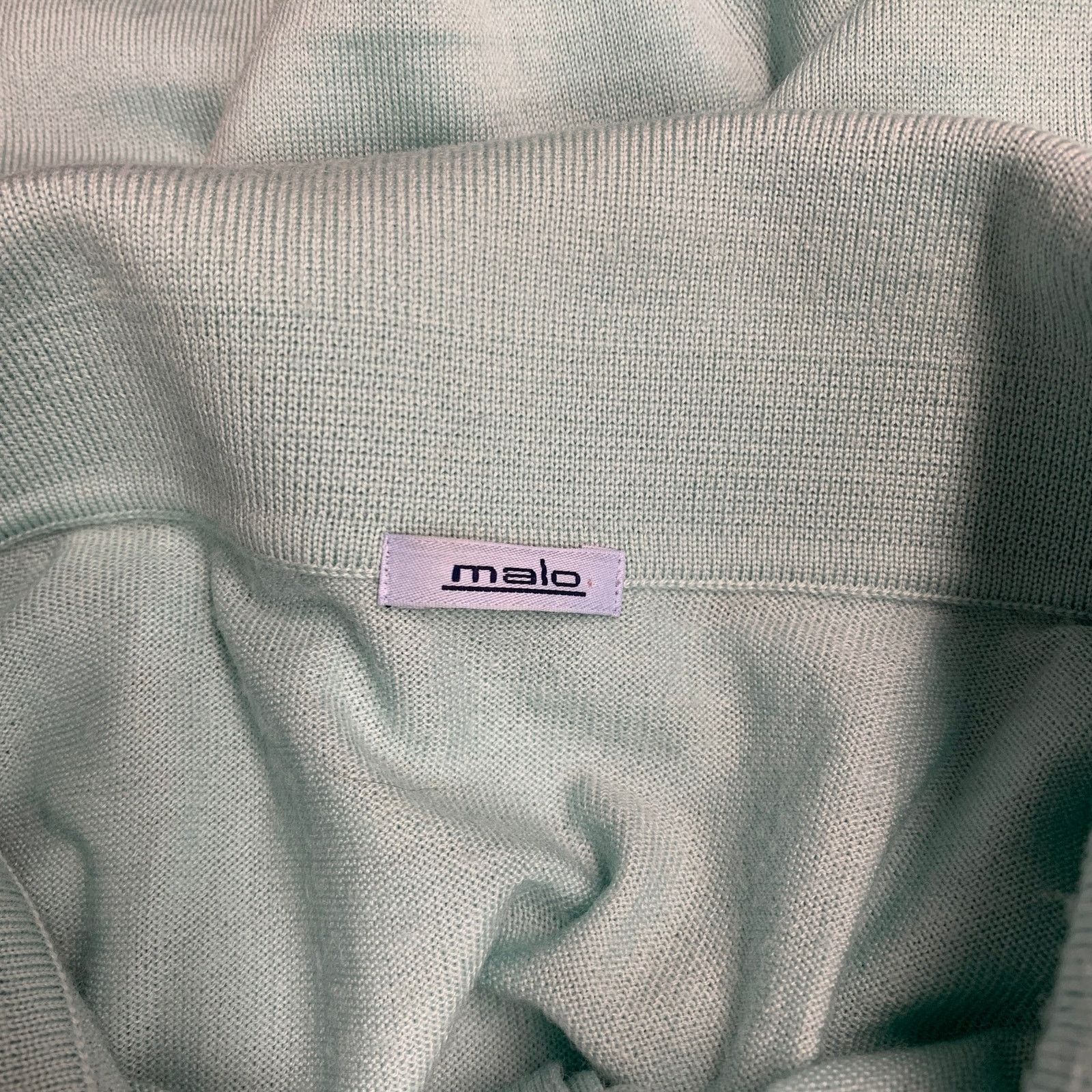 Malo MALO Size XXL Mint Green Knit Wool Polo Pullover Size US XXL / EU 58 / 5 - 5 Thumbnail