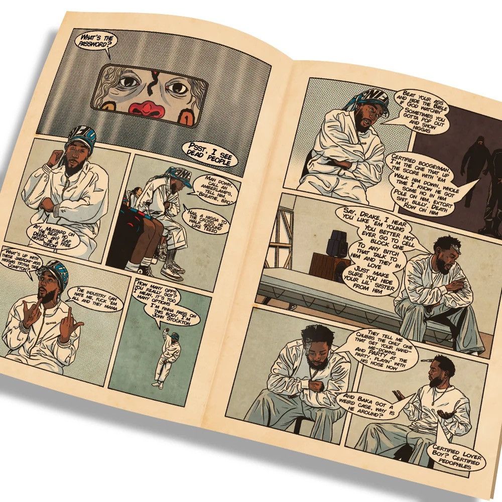 Rap Tees CFCG KENDRICK LAMAR NOT LIKE US PARODY COMIC BOOK Size ONE SIZE - 2 Thumbnail