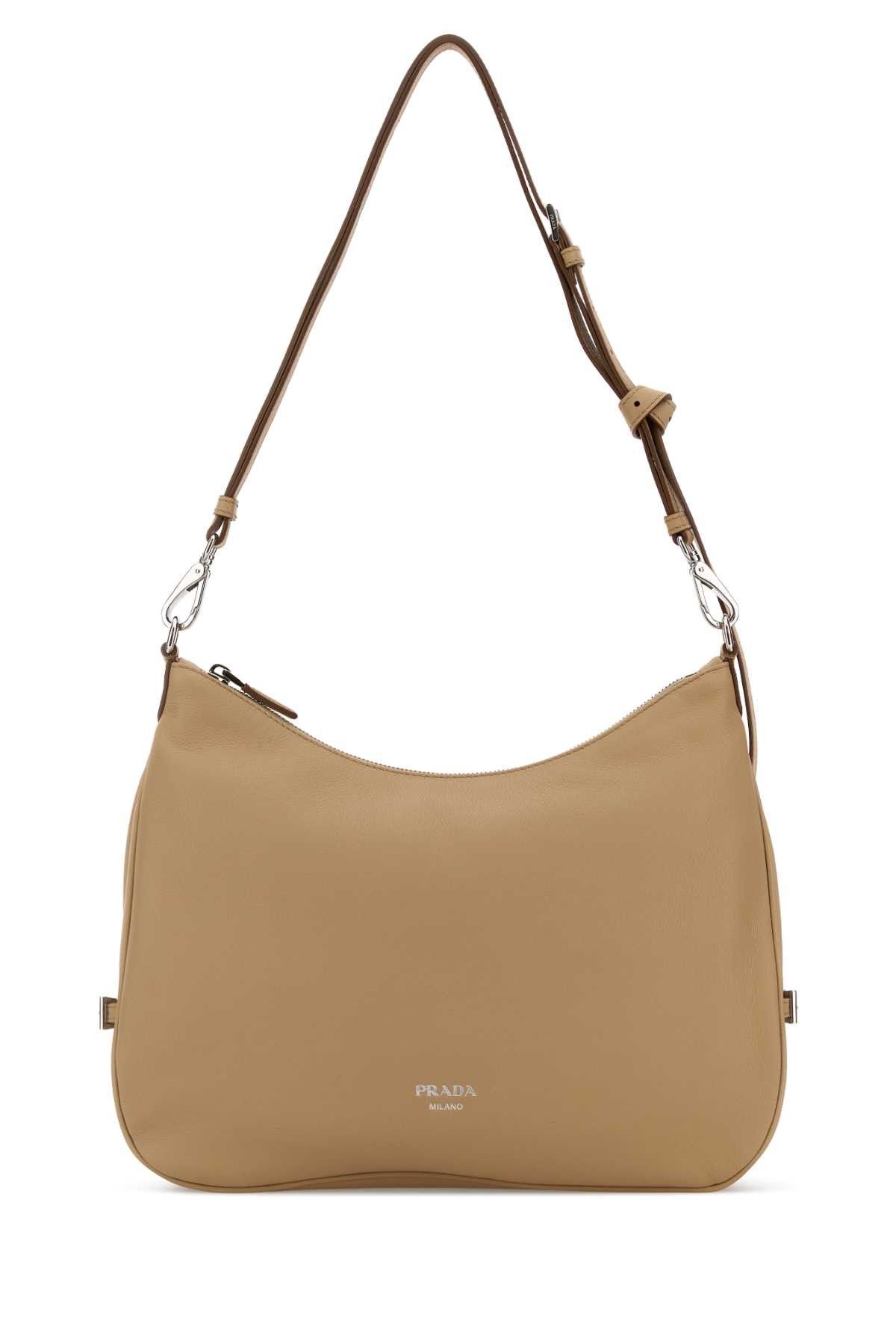 Prada Beige Leather Large Prada Fold Shopping Bag Size ONE SIZE - 1 Thumbnail