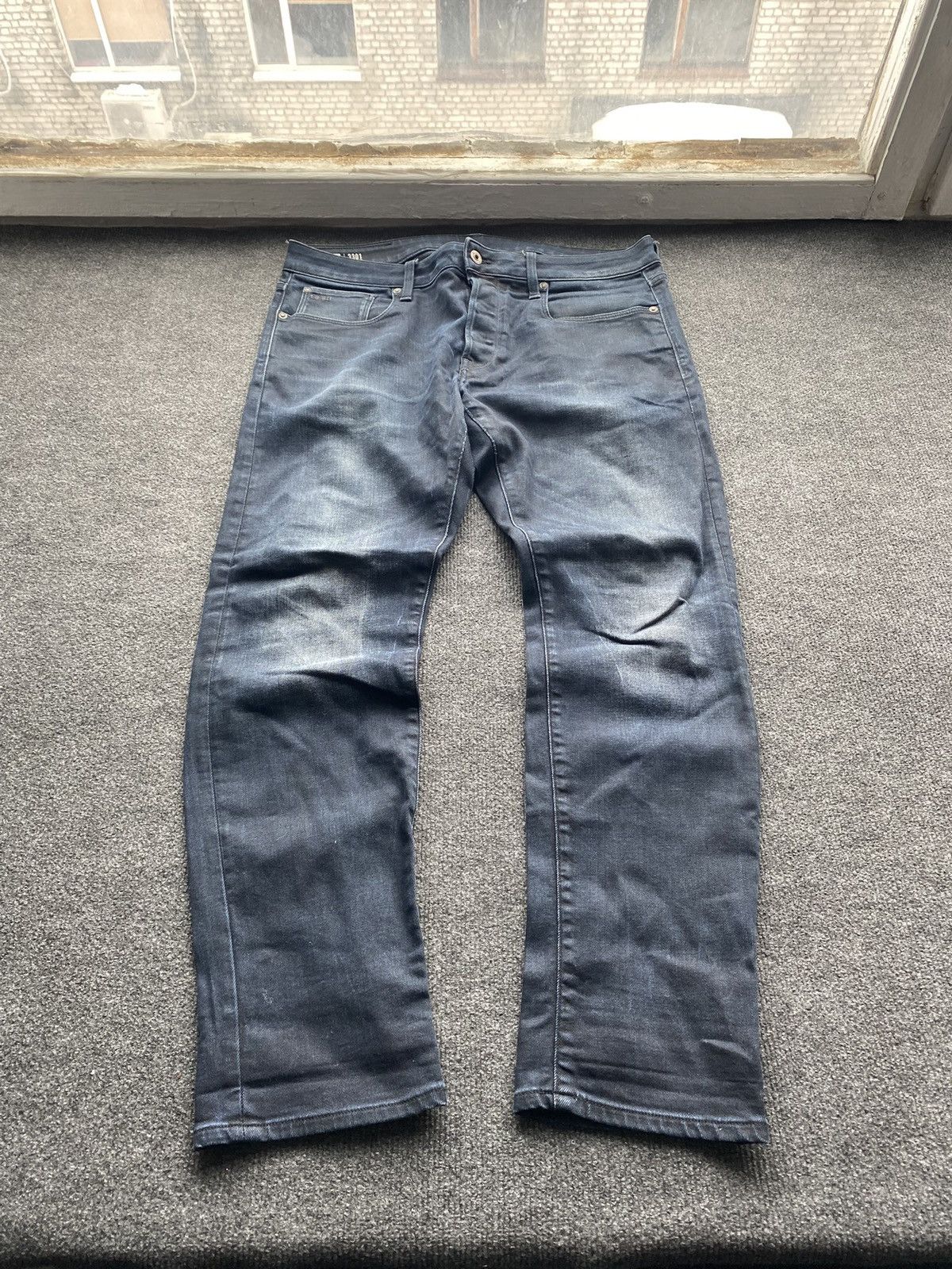 G-Star 🔥Opium Punk G Star dark washed blue jeans 3301 slim y2k goth Size US 34 / EU 50 - 4 Thumbnail