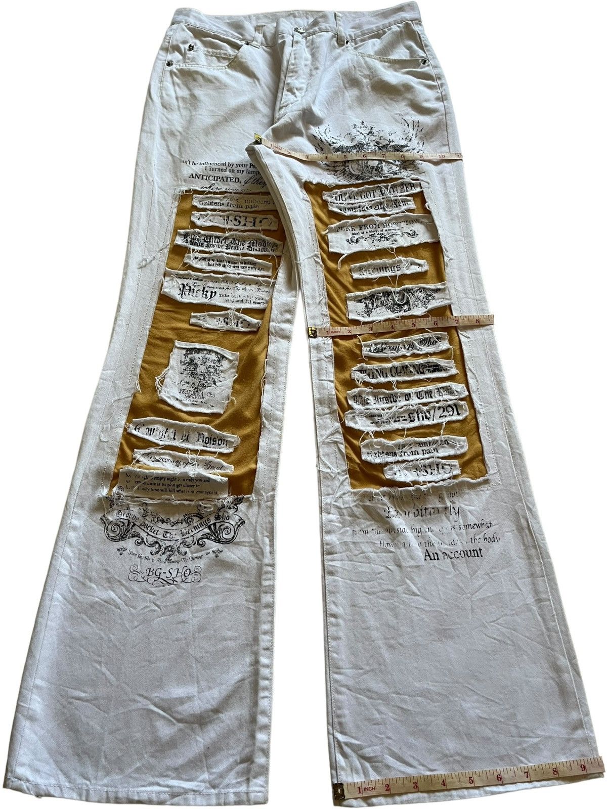 Japanese Brand Vintage Japanese Bernings Sho Flared Patches Jeans Size US 29 - 15 Thumbnail