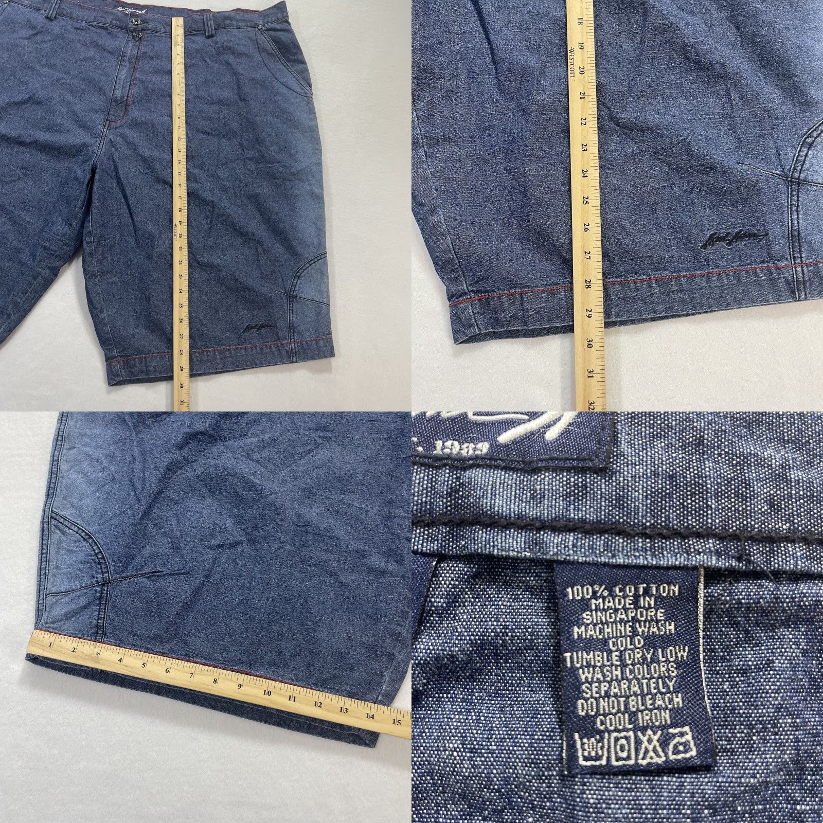 Karl Kani VINTAGE Karl Kani Shorts Denim Baggy Blue 90s Mens Hip Hop NWT Size 56 Shorts Jeans Cargo Pocket%20 Size US 40 / EU 56 - 11 Thumbnail