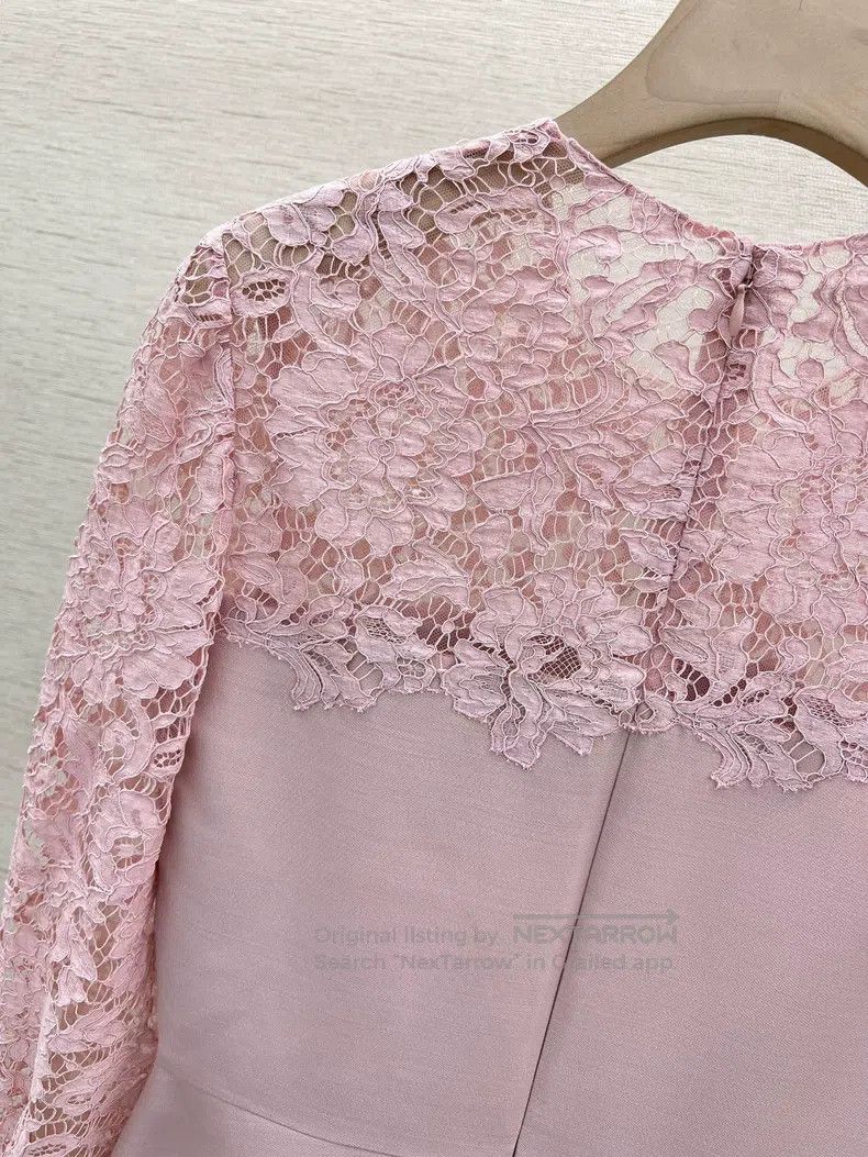 Valentino Valentino Peony pink lace patchwork dress Size S / US 4 / IT 40 - 3 Thumbnail