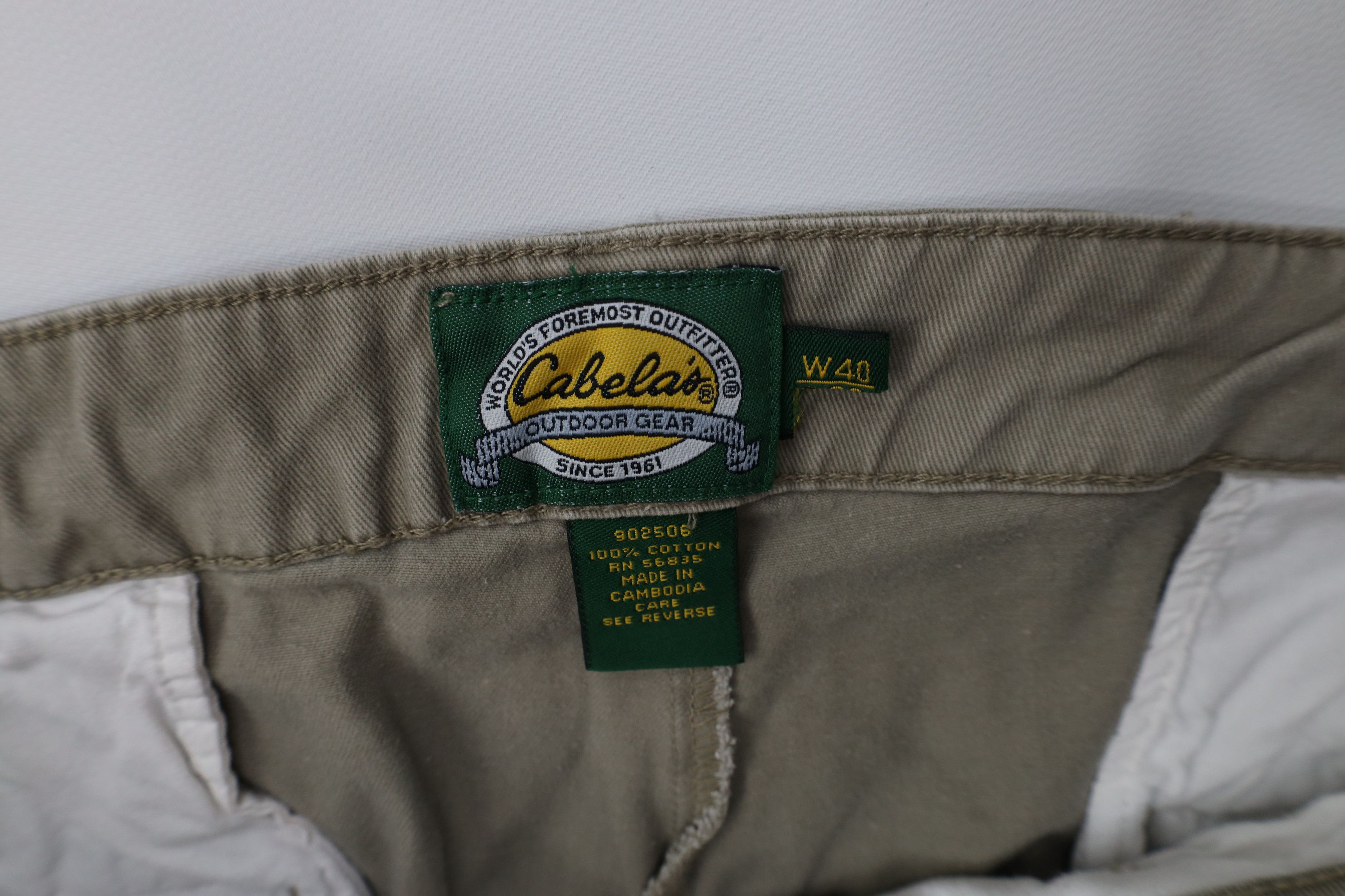 Cabelas Vintage 90s Y2K Cabelas Wide Leg Chino Pants Trousers Beige Size US 40 / EU 56 - 6 Thumbnail