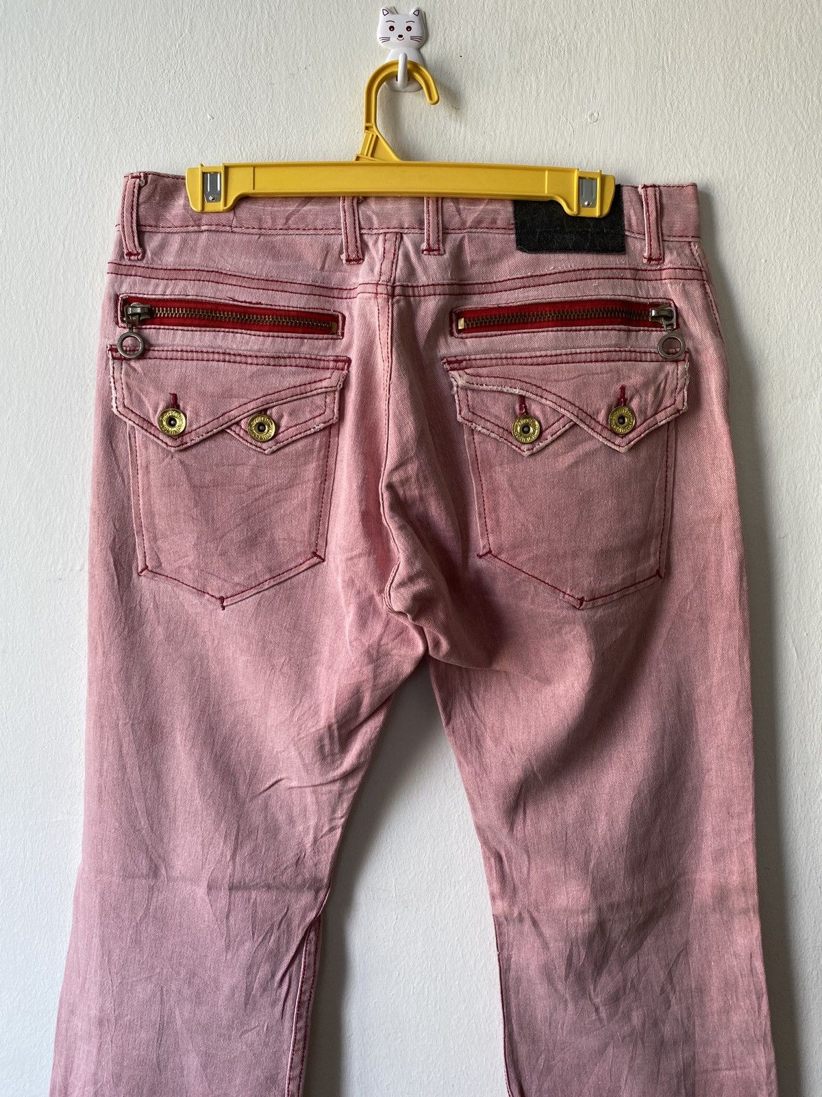 If Six Was Nine Japanese Brand Apestein Flare Distressed Denim Size US 31 - 11 Thumbnail