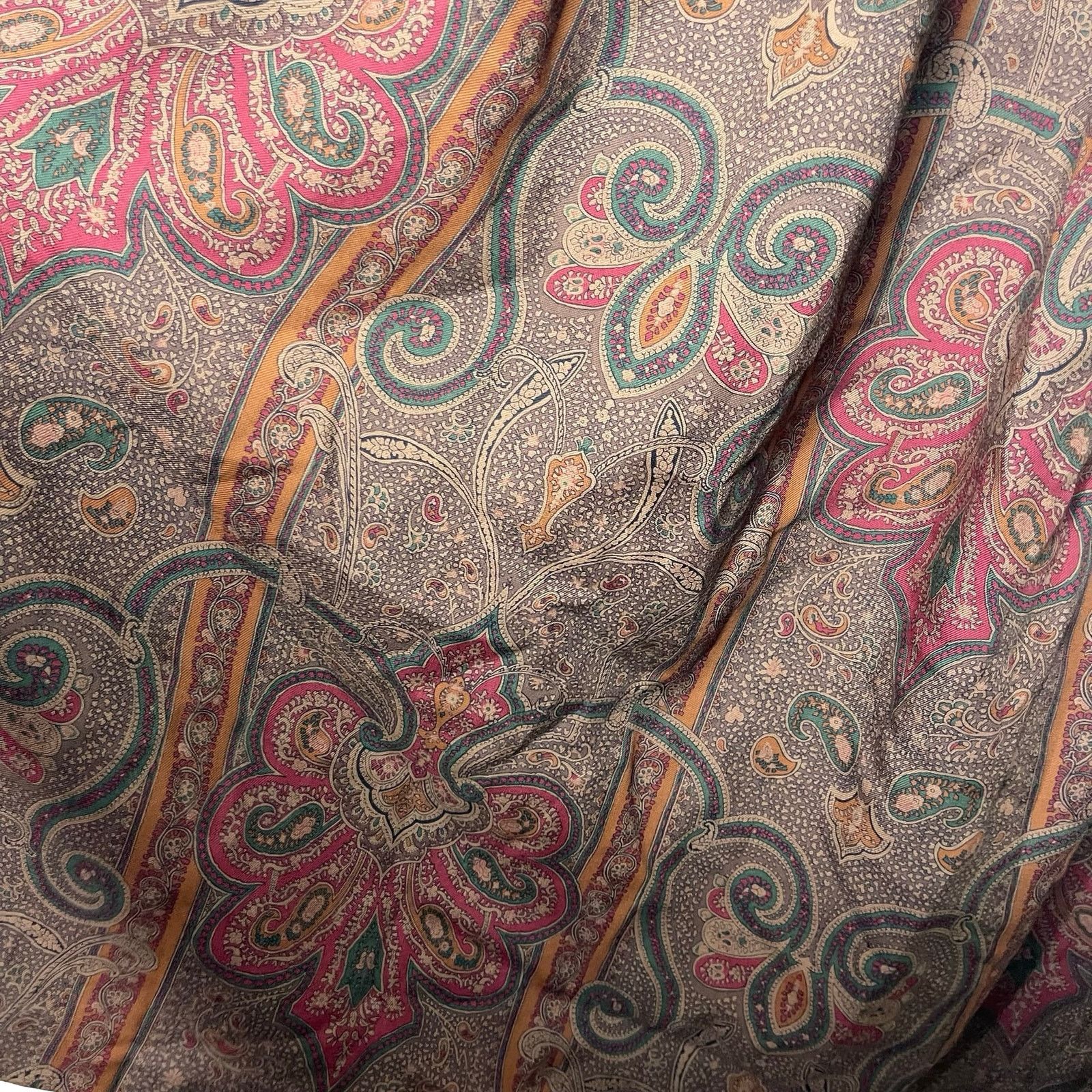 Ralph Lauren Ralph Lauren Brown Paisley Prairie Skirt Wool Midi Vtg 80s Size 32" / US 10 / IT 46 - 6 Thumbnail