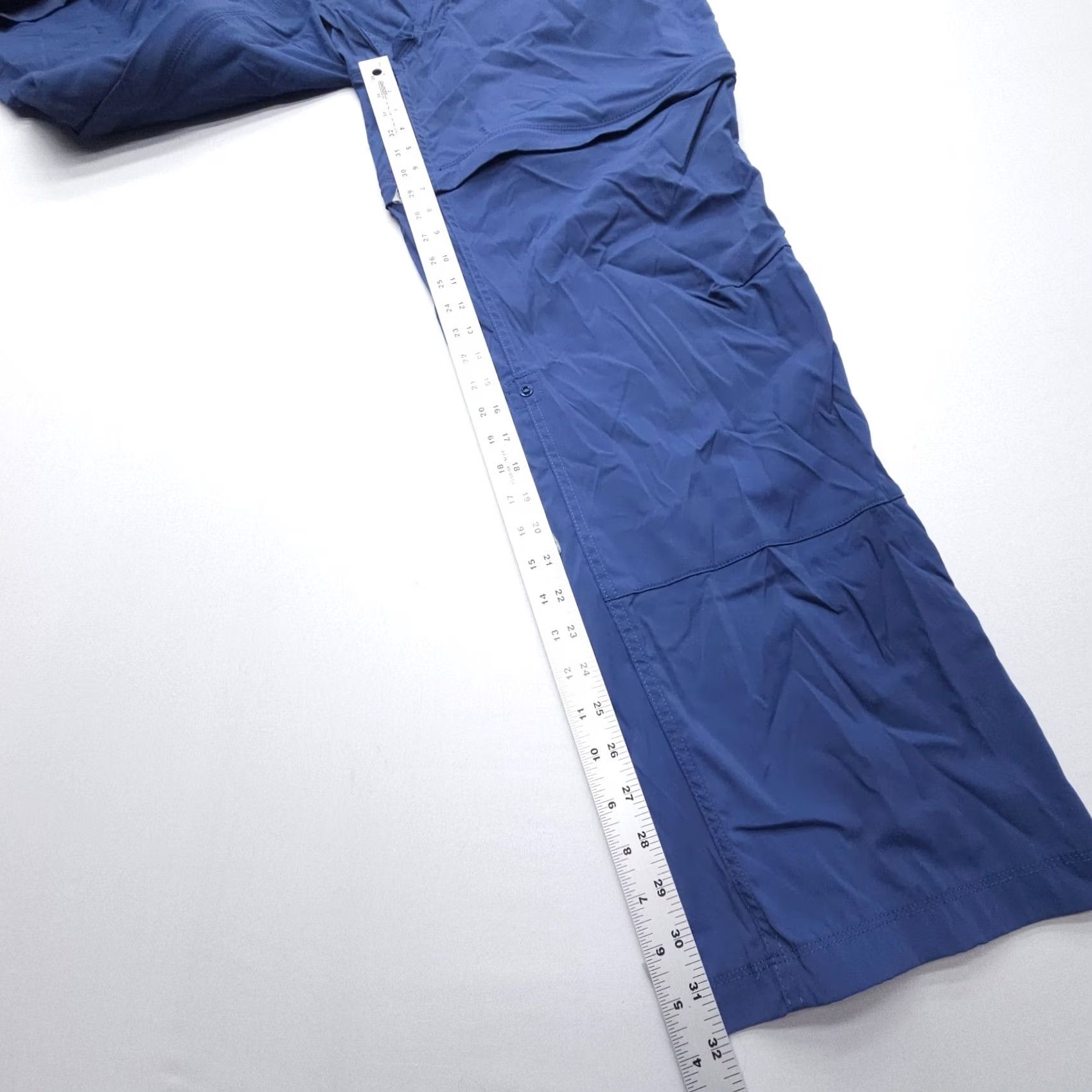 Vintage World Wide Sportsman Convertible Tech Pants Women's 16 Blue Nylon Spandex Fishing Pants Regular Inseam 32" Zip Off Roll Up Size 24" / US 00 / IT 34 - 7 Thumbnail