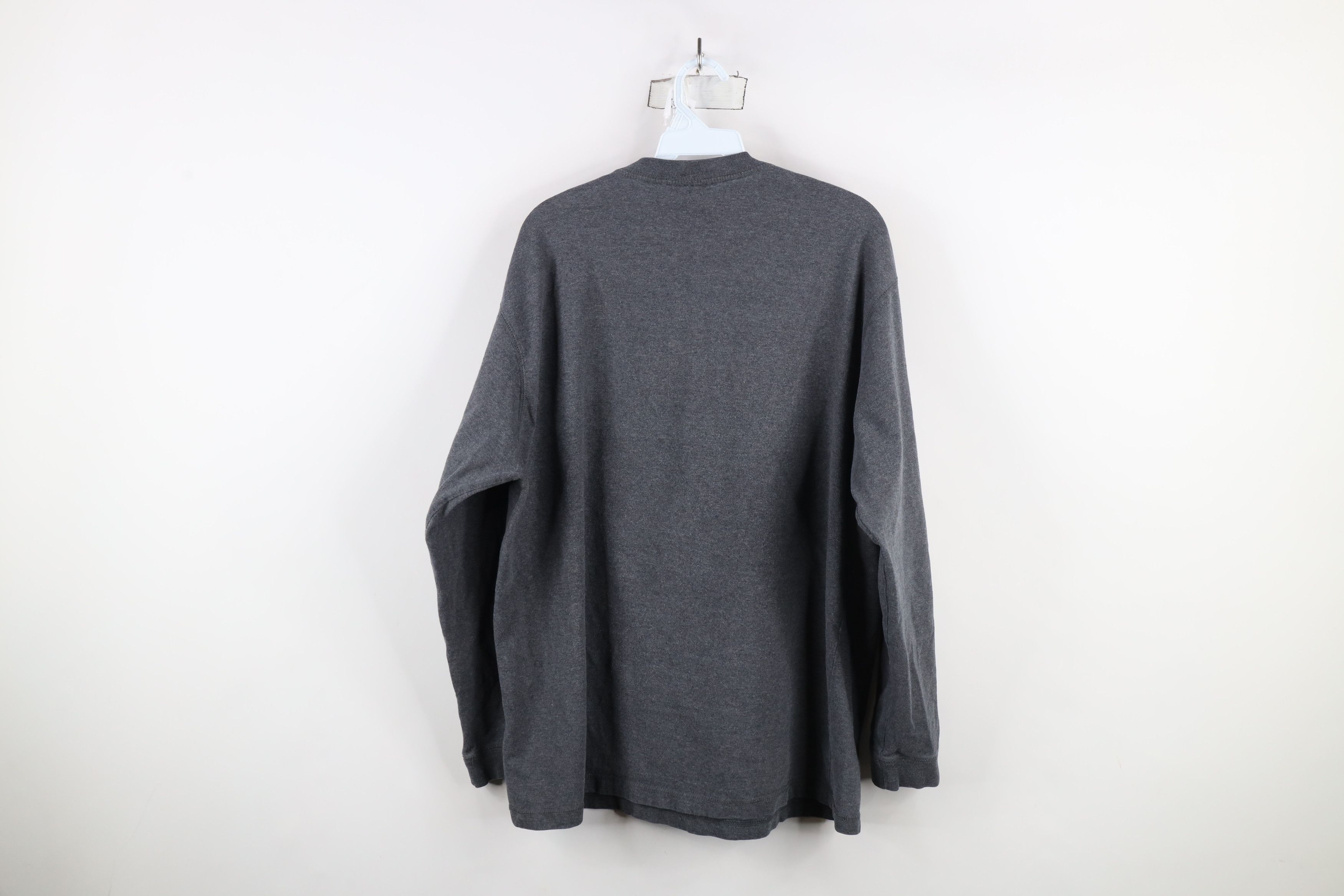 Vintage Vintage 90s Streetwear Blank Long Sleeve Henley T-Shirt Gray Size US XL / EU 56 / 4 - 8 Thumbnail