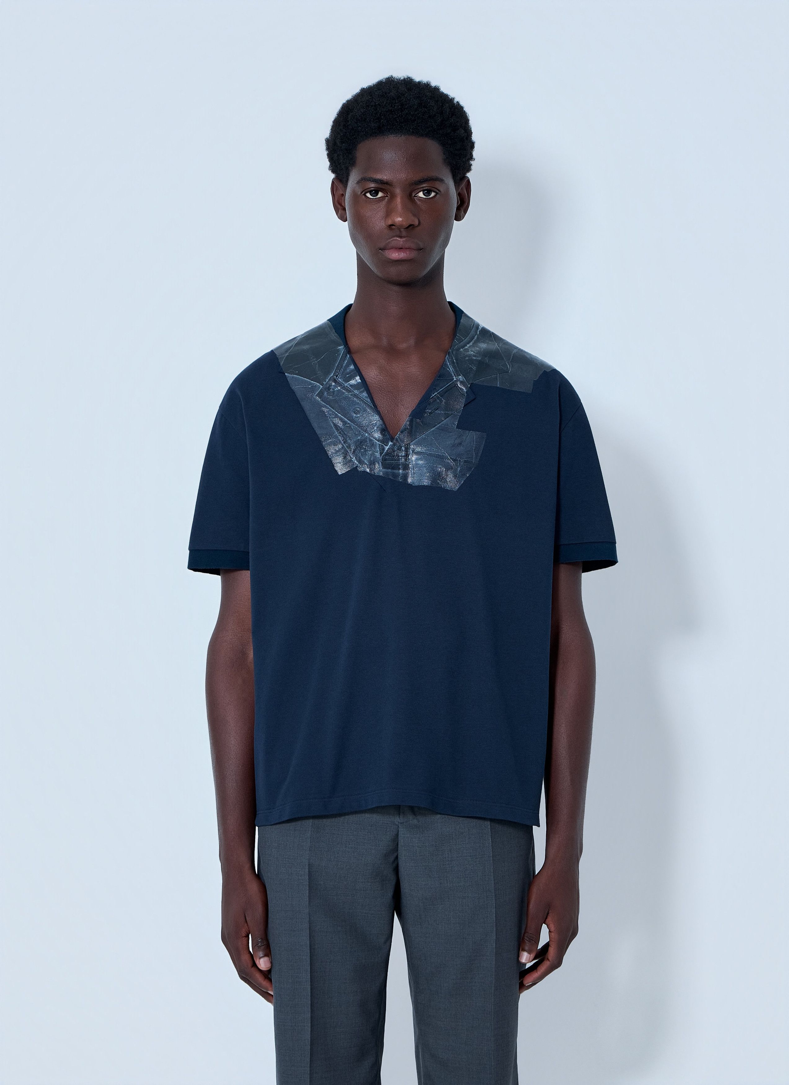 Maison Margiela V-Neck Panel T-Shirt Size US XS / EU 42 / 0 - 1 Thumbnail