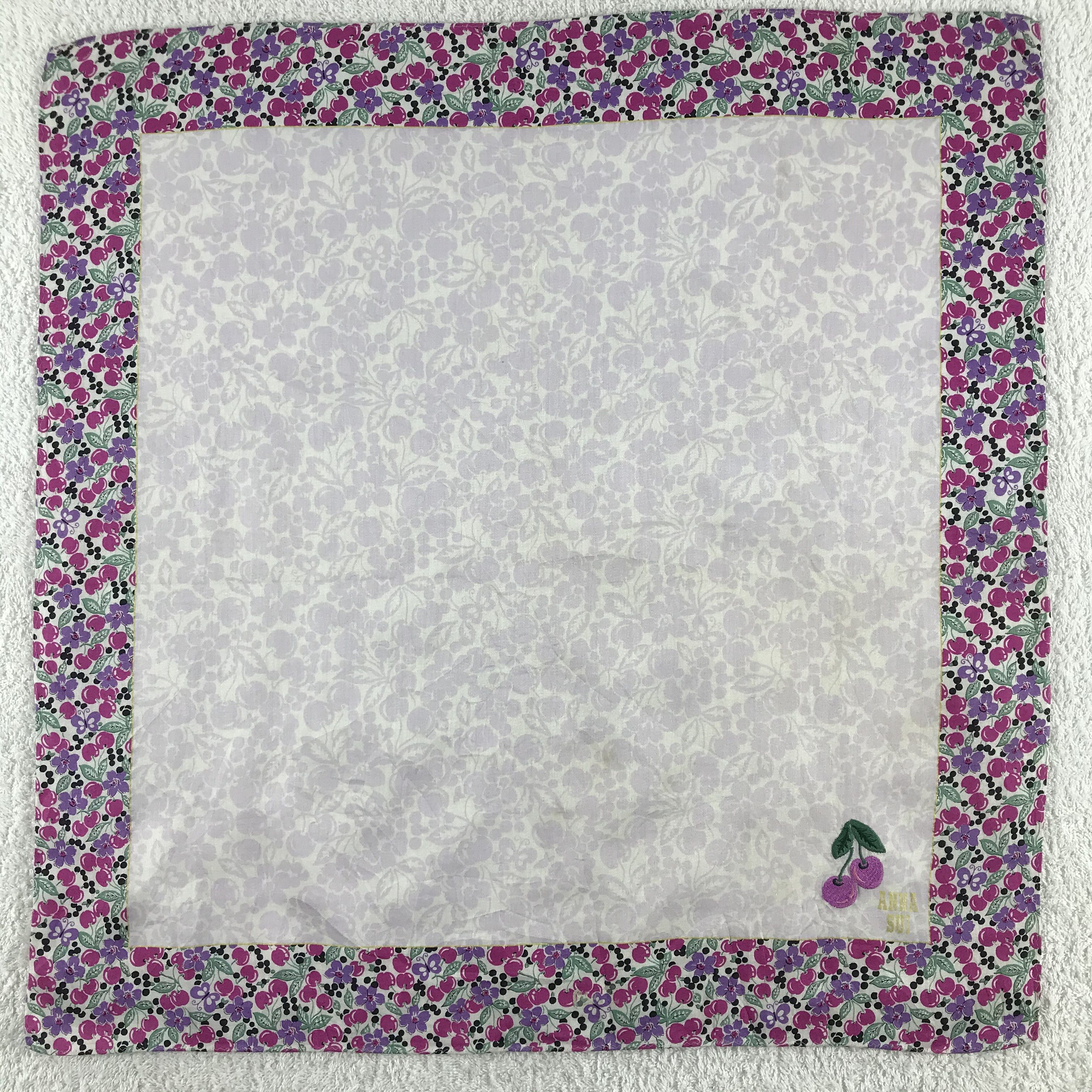 Anna Sui × Vintage Anna Sui Bandana / Handkerchief / Neckerchief - S252 Size ONE SIZE - 1 Thumbnail