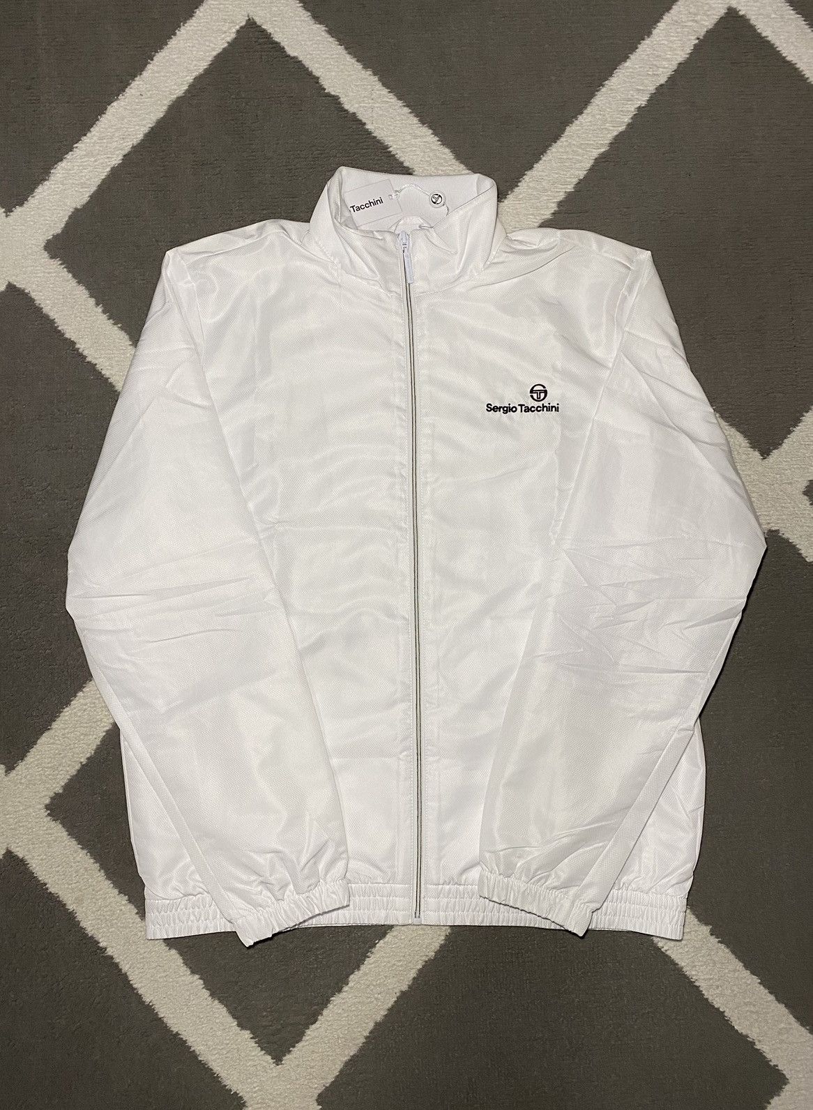 Sergio Tacchini × Vintage Sergio Tacchini Carson Tracktop white light track jacket Size US L / EU 52-54 / 3 - 1 Thumbnail