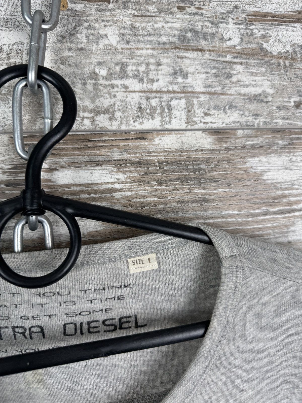 Diesel × Diesel Black Gold × Vintage Mens Vintage Diesel T-shirt big logo tee black gold y2k Size US L / EU 52-54 / 3 - 6 Thumbnail