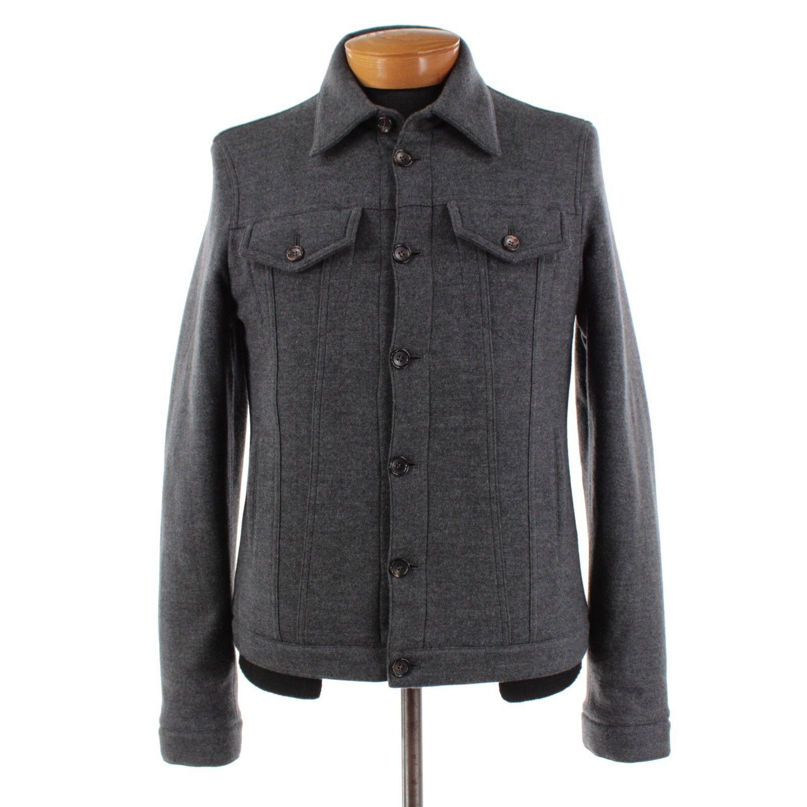 Luciano Barbera Luciano Barbera Jacket Size M US In Gray Wool Size US M / EU 48-50 / 2 - 1 Thumbnail
