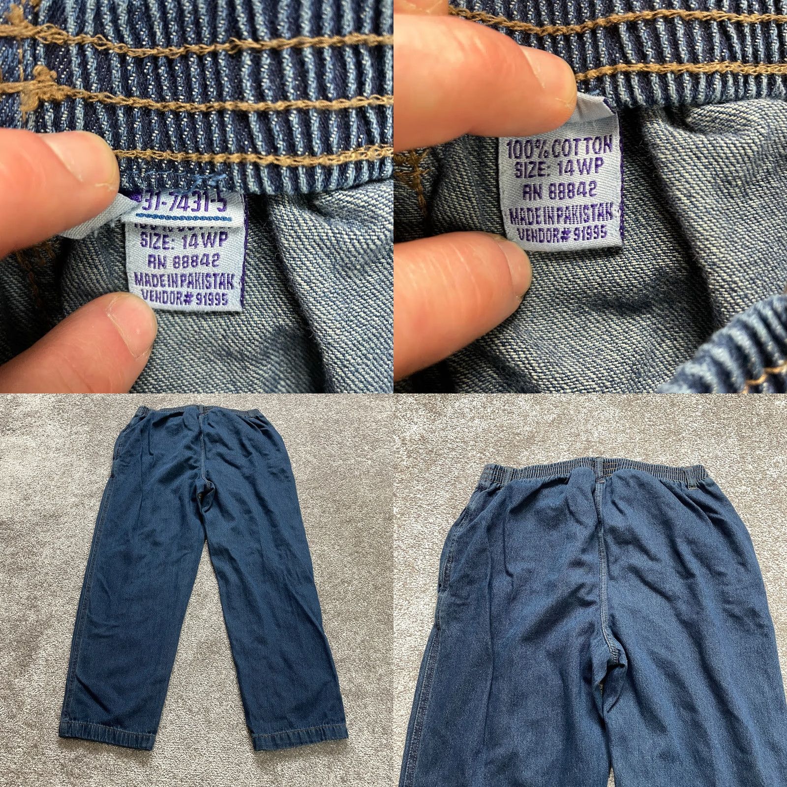 Vintage Roman's Jeans Pants Womens Plus 14WP Dark Wash Classic Fit 30x27 Denim Size 30" / US 8 / IT 44 - 8 Thumbnail