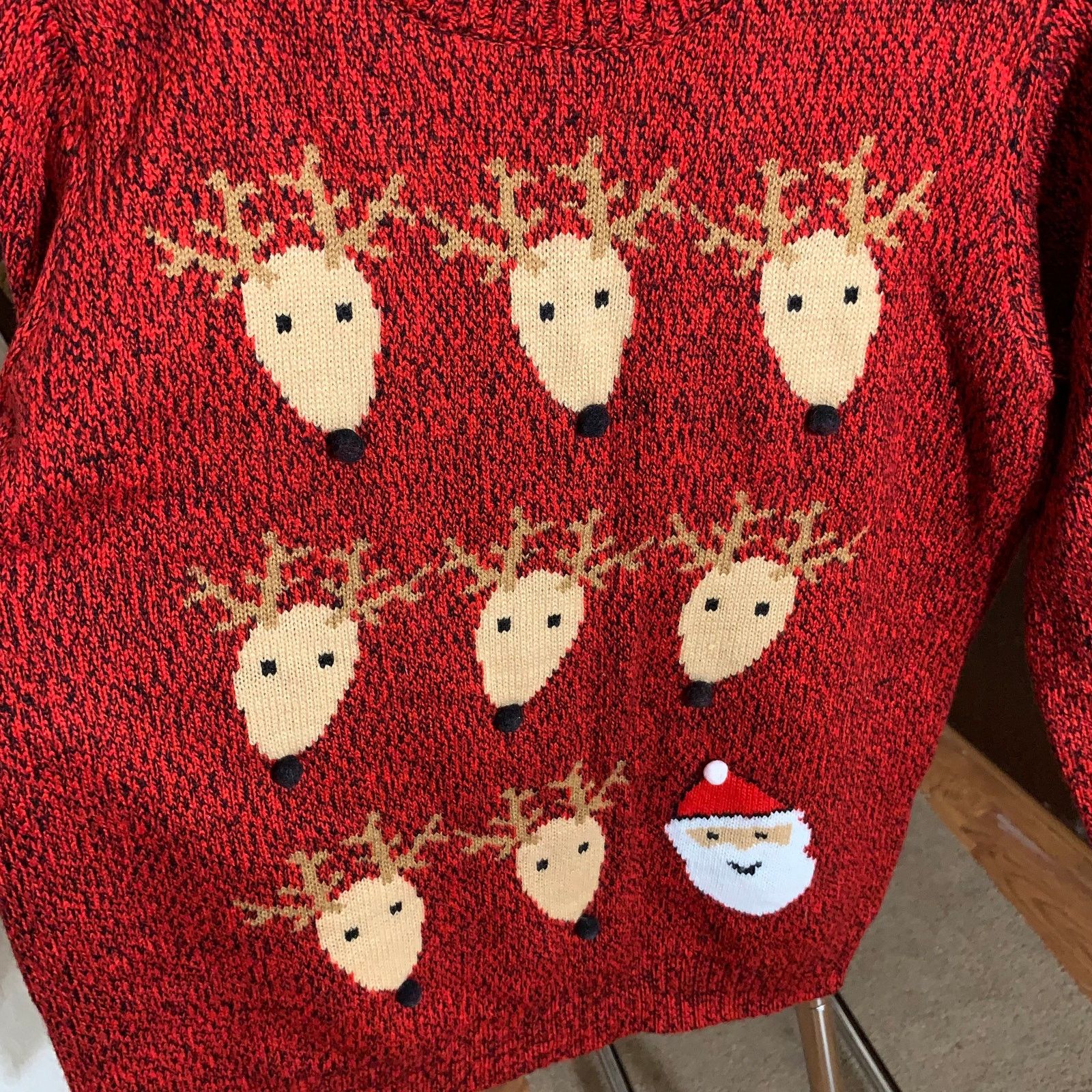 Other Karen Scott Christmas Holiday Sweater Reindeer Santa Size M Size US M / EU 48-50 / 2 - 4 Thumbnail