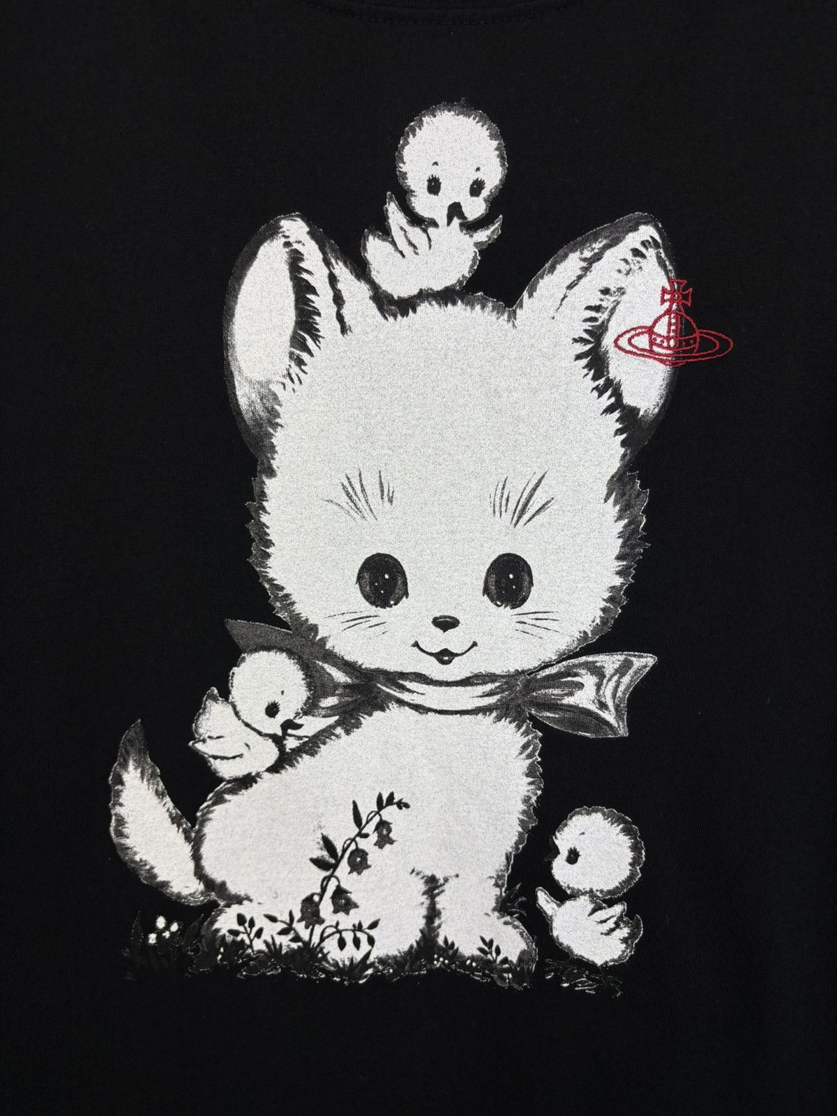 Vivienne Westwood NWT Vivienne Westwood Red Label Kitty Cat Cute T-Shirt Black Size L / US 10 / IT 46 - 3 Thumbnail