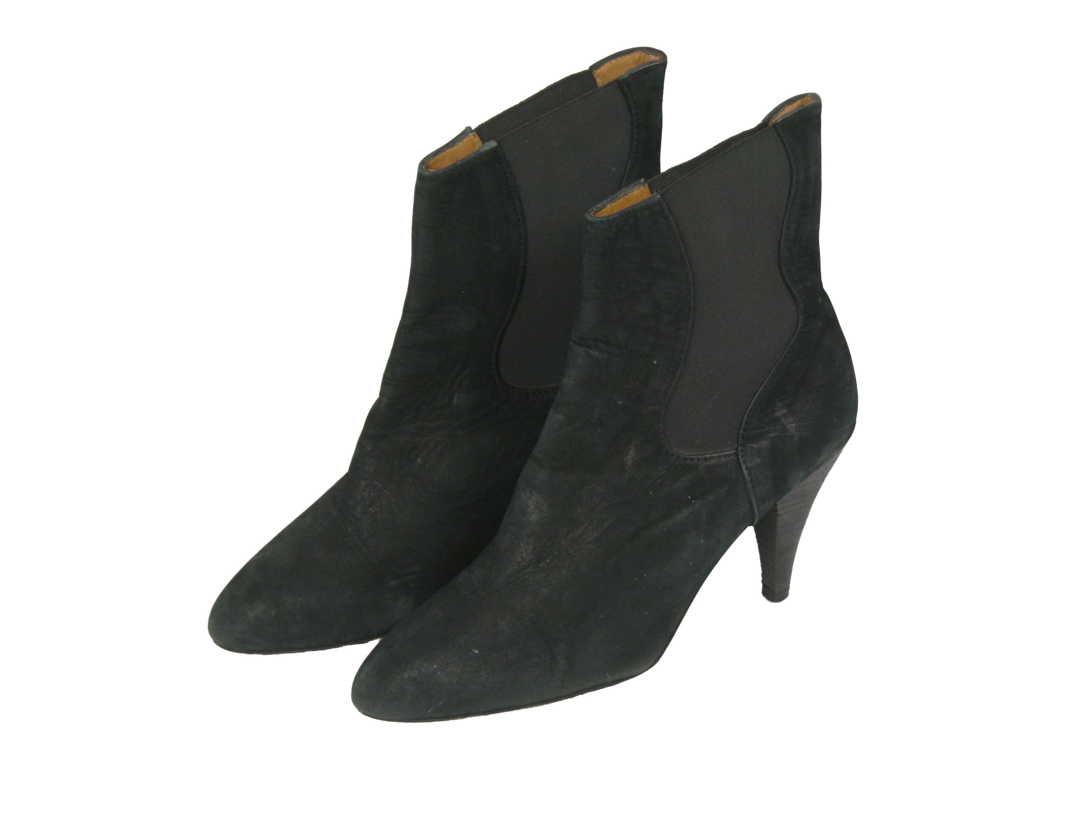 The Last Conspiracy Avant Garde Suede Point Toe Heeled Boots Size US 7 / IT 37 - 2 Thumbnail