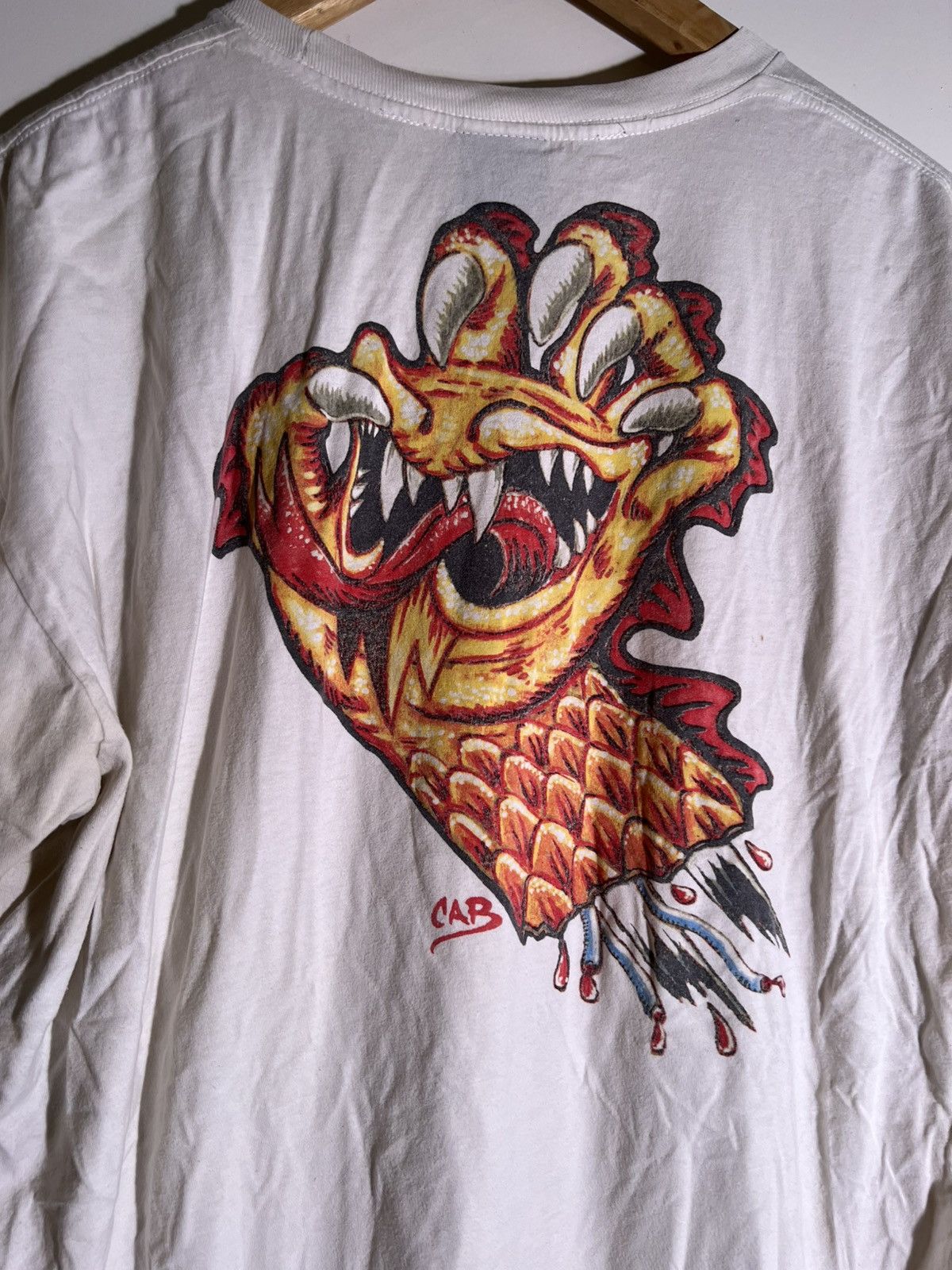 Vintage Y2K 2000’s VTG Vintage Santa Cruz Monster Claw Retro T Shirt Size US L / EU 52-54 / 3 - 3 Thumbnail